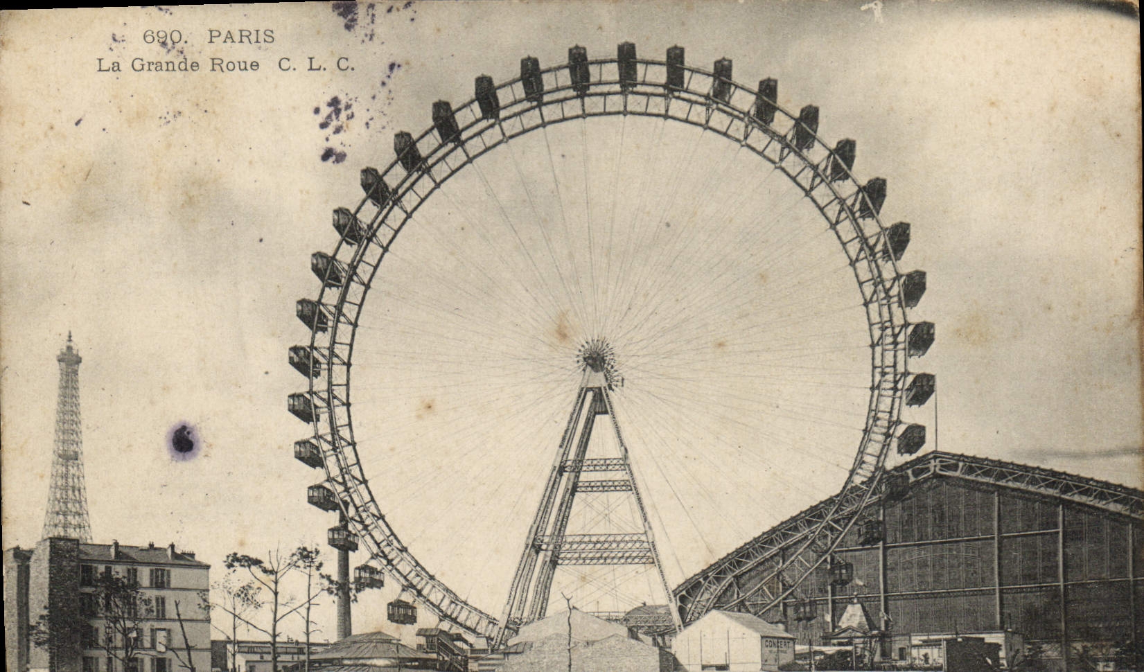 CPA Paris La Grande Roue Tour Eiffel