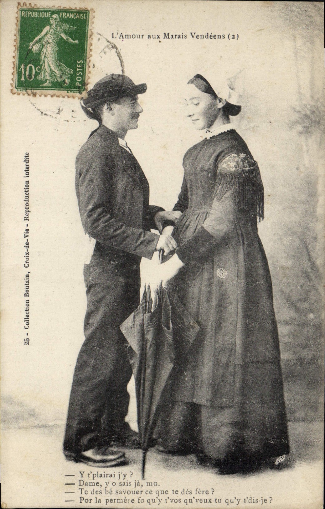 CPA L'Amour aux Marais Vendeens Foklore