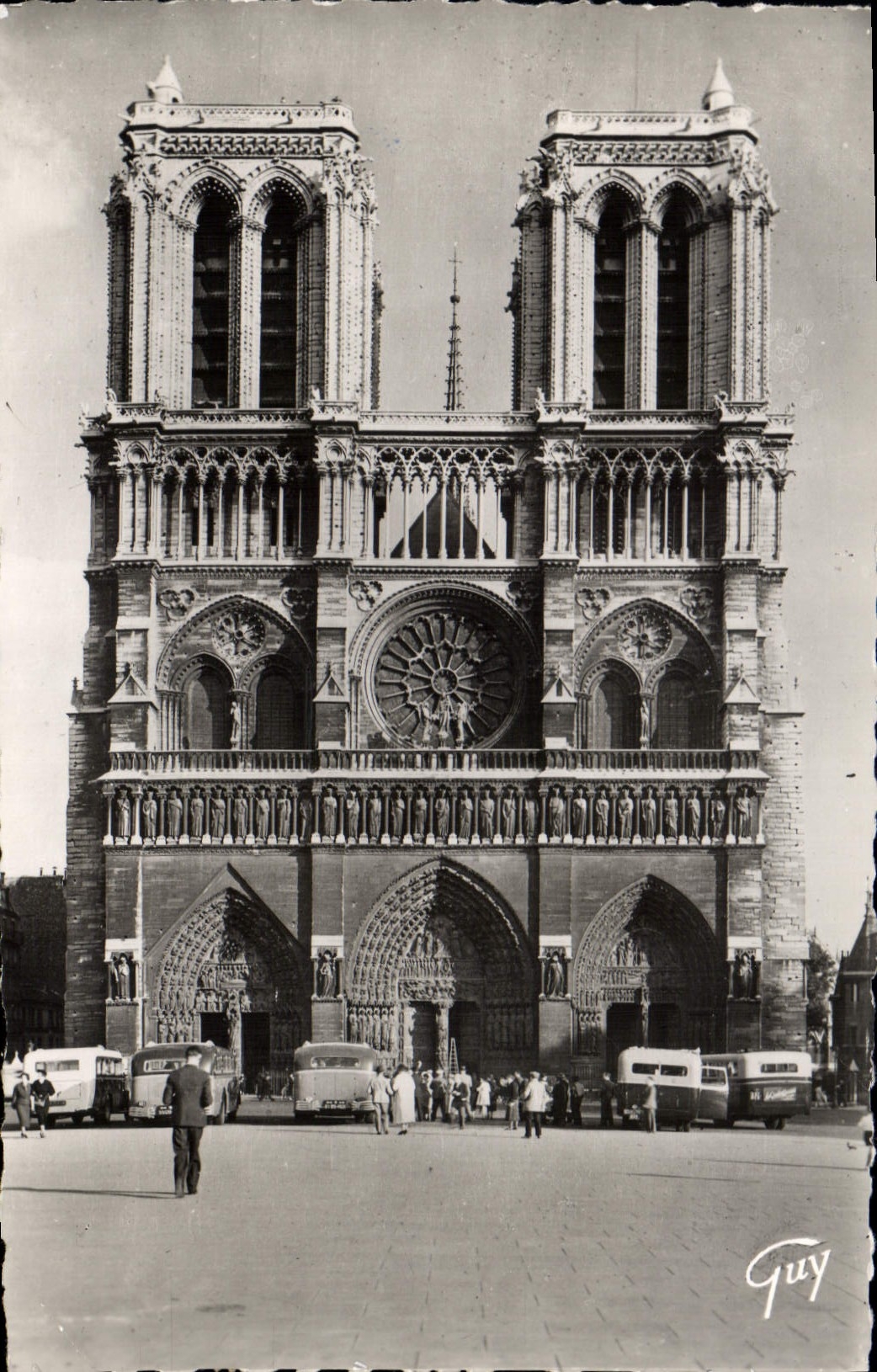 CPA Paris et Ses Merveilles Facade de la cathedrale Notre Dame 