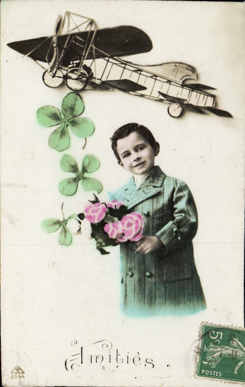 CPA Enfant Avion Aviation