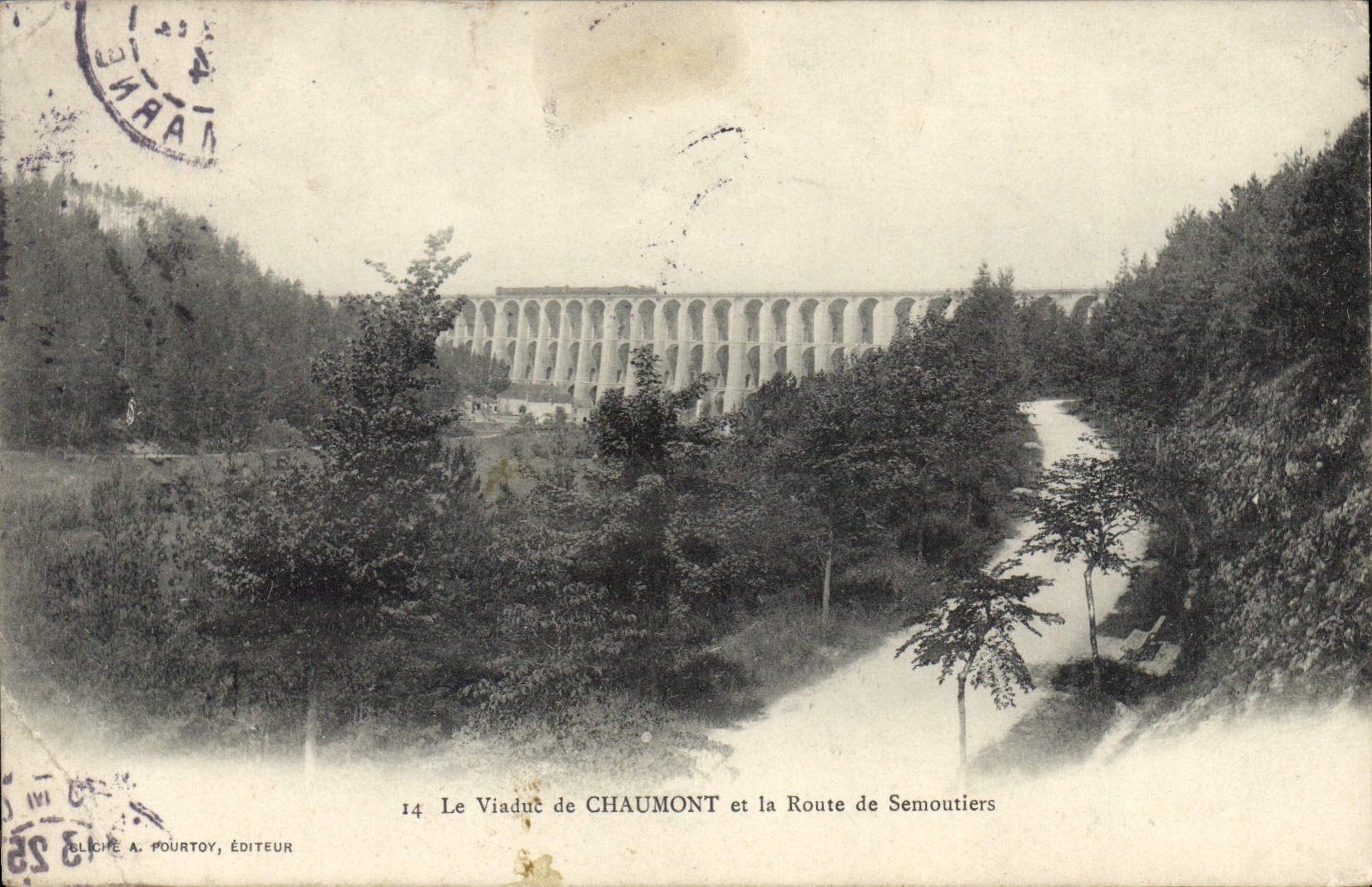 CPA Le Viaduc de Chaumont et la Route de Semoutiers