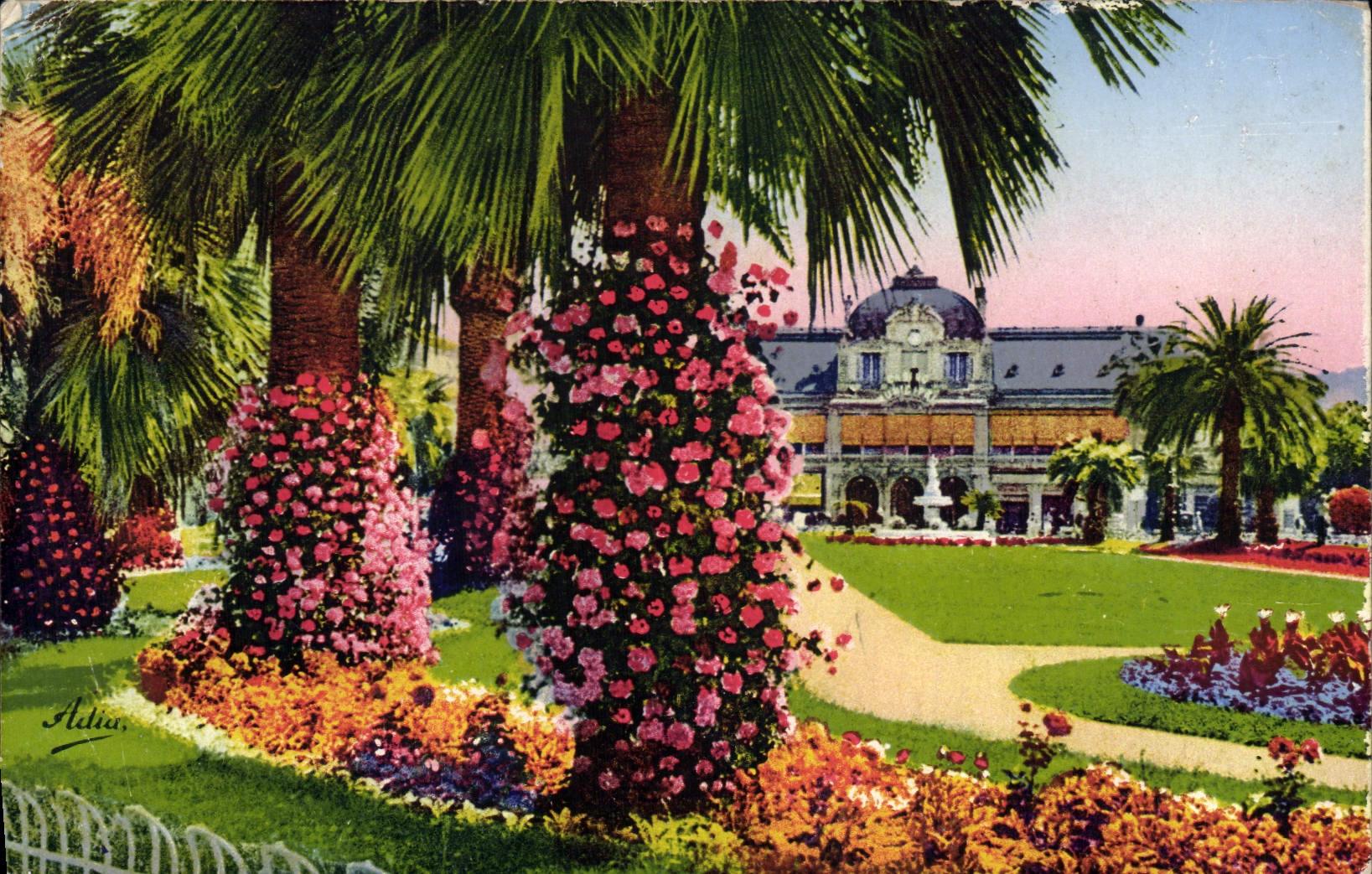 CPA Nice Le Jardin du Roi Albert et le Casino Municipal
