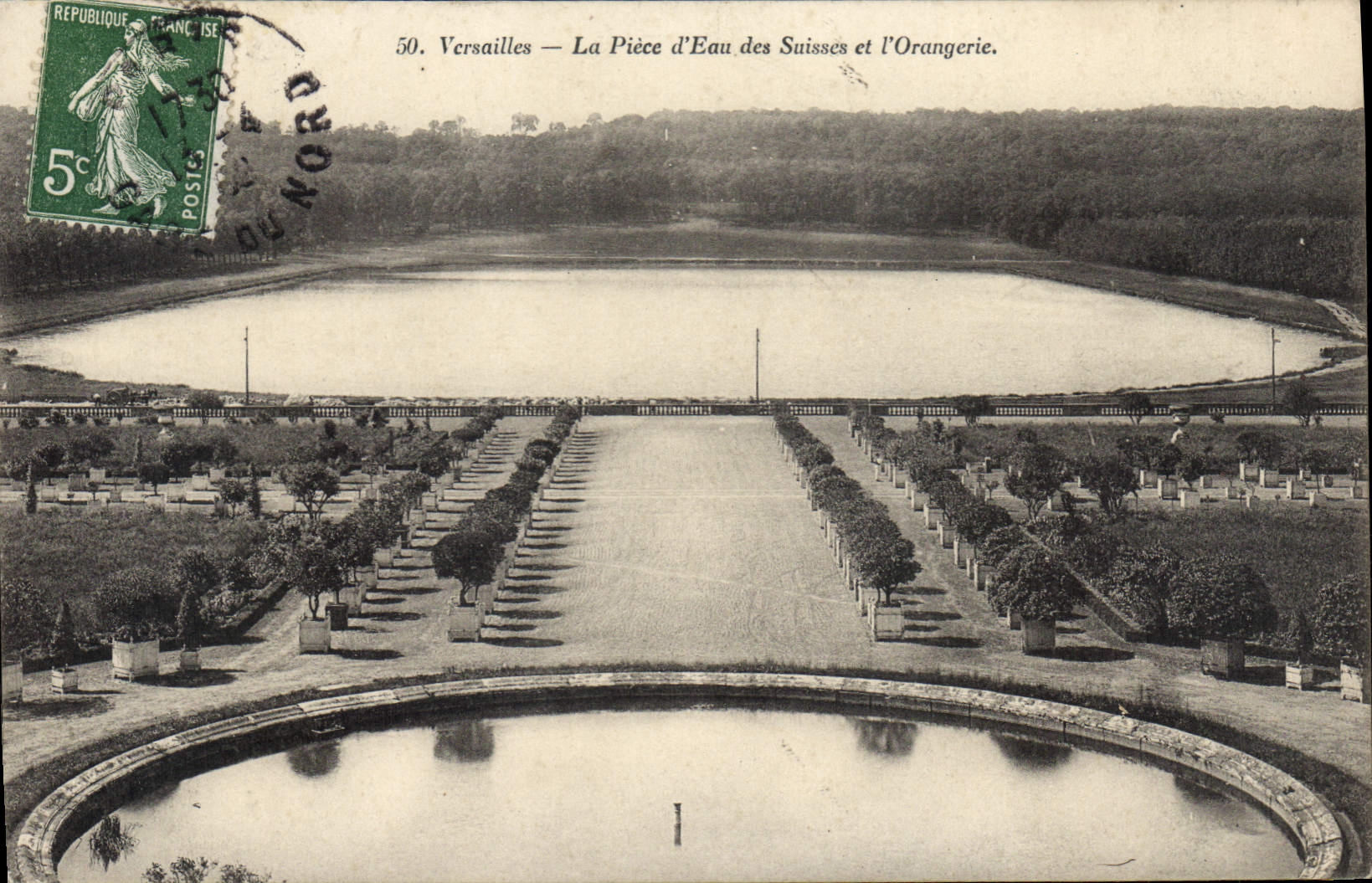 CPA Versailles La Piece d'Eau des Suisses et l'Orangerie 