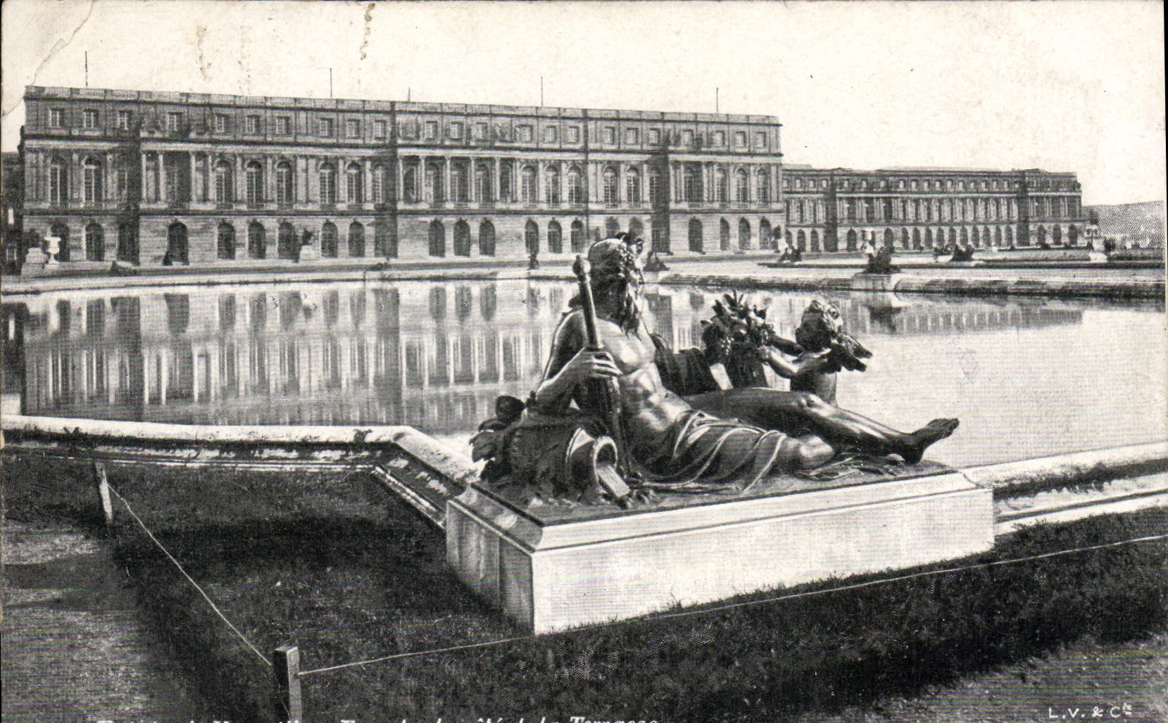 CPA Versailles Palais Facade du cote de la terrasse