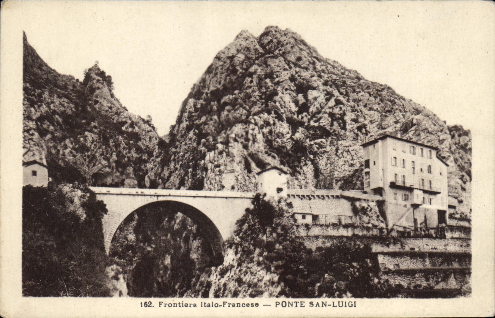 CPA Frontieres Italo Francess Ponte San Luigi 