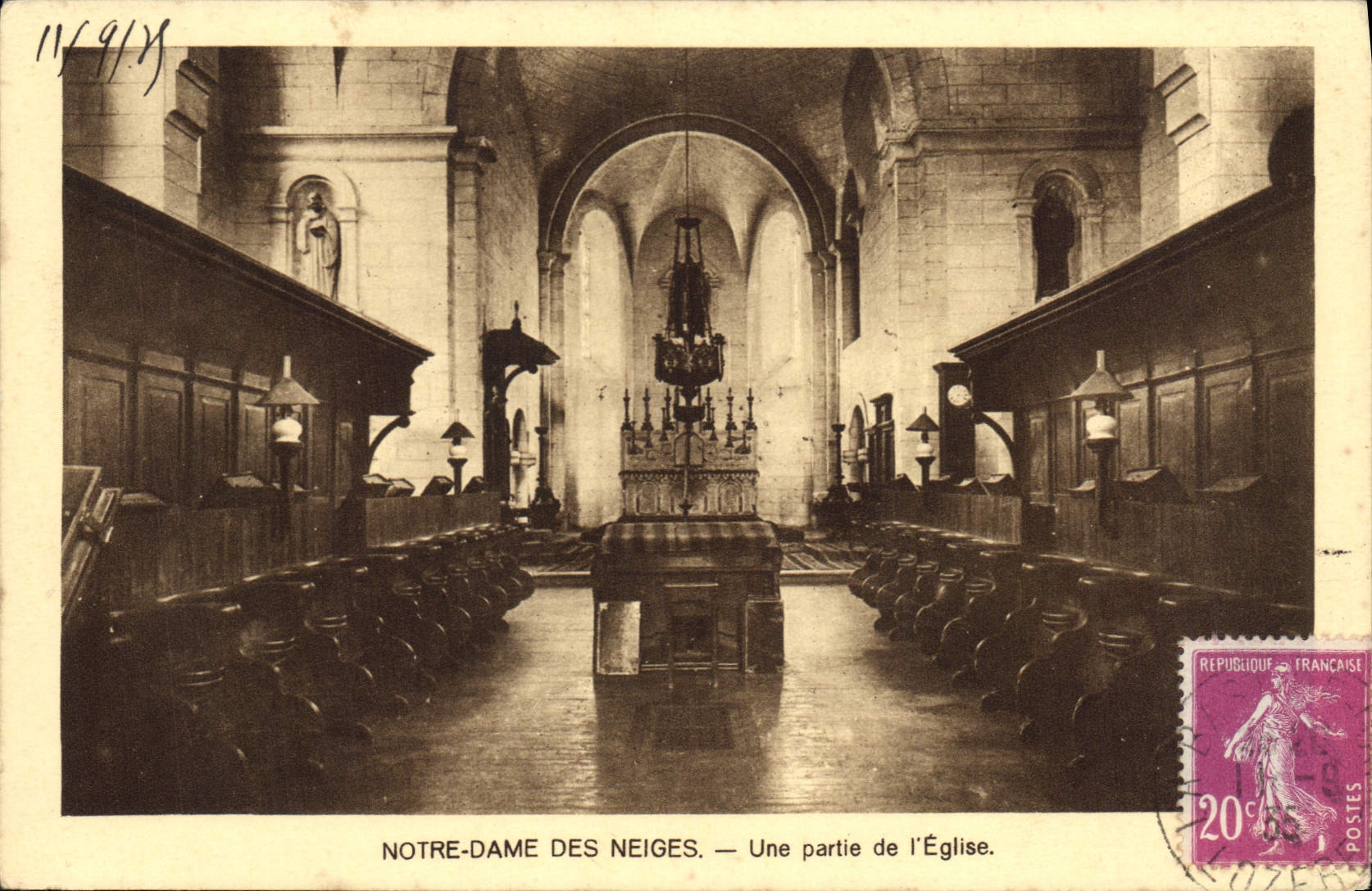 CPA Notre Dame des Neiges Une partie de l'Eglise 