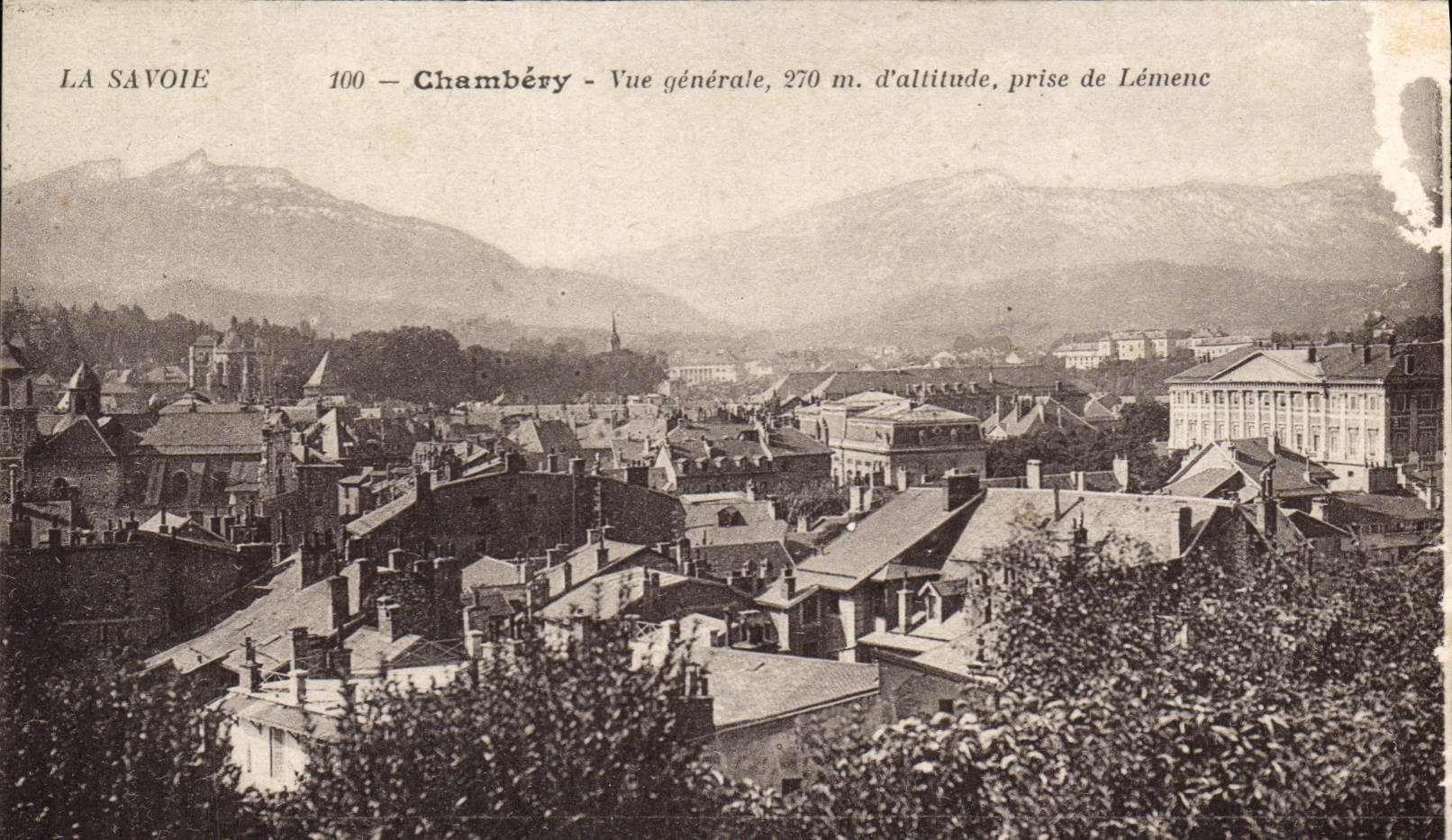 CPA Chambery Vue generale prise de Lemene 