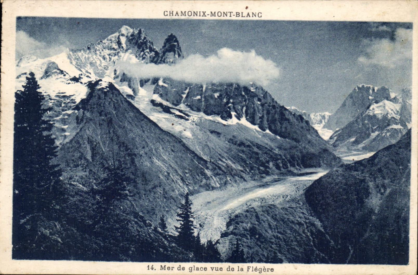 CPA Chamonix Mont Blanc Mer de glace vue de la Flegere