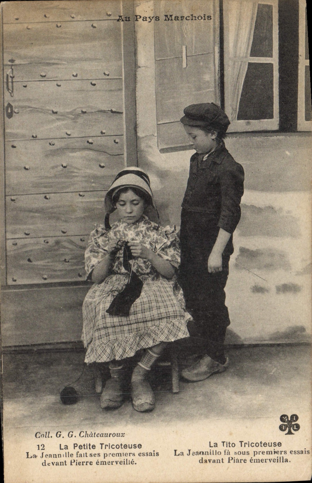 CPA La Petite Tricoteuse Au pays Marchois Enfants