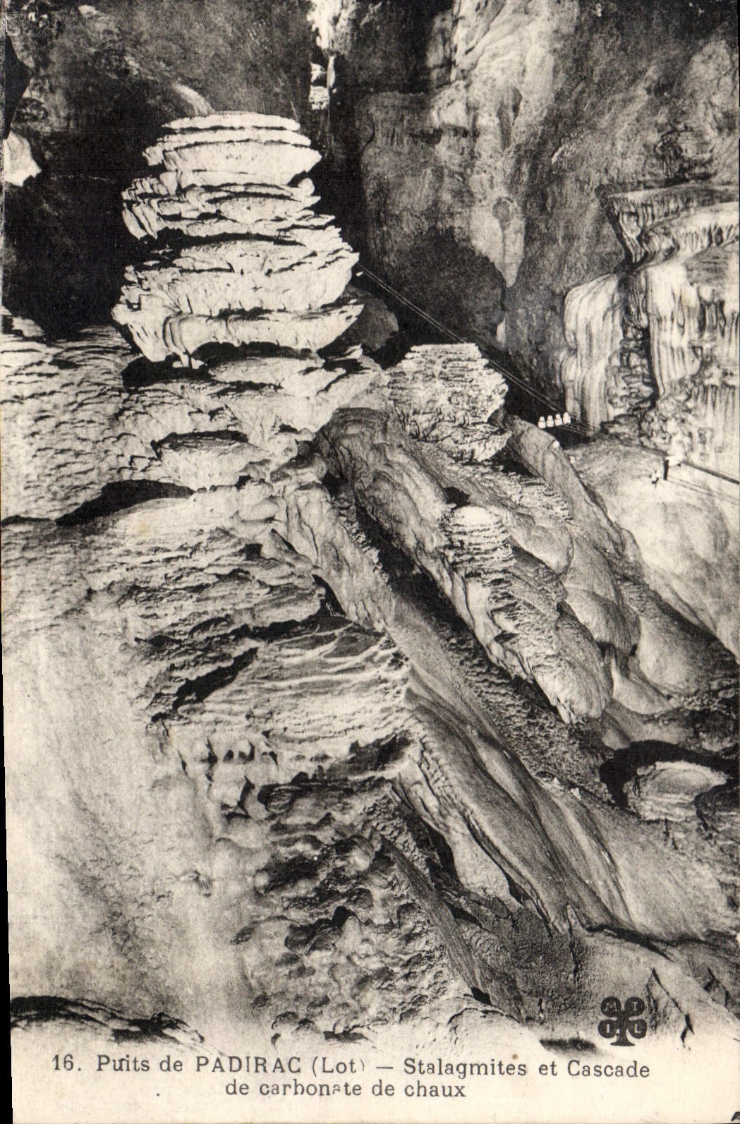 CPA Puits de Padirac Lot Stalagmites et Cascade de carbonate de chaux 