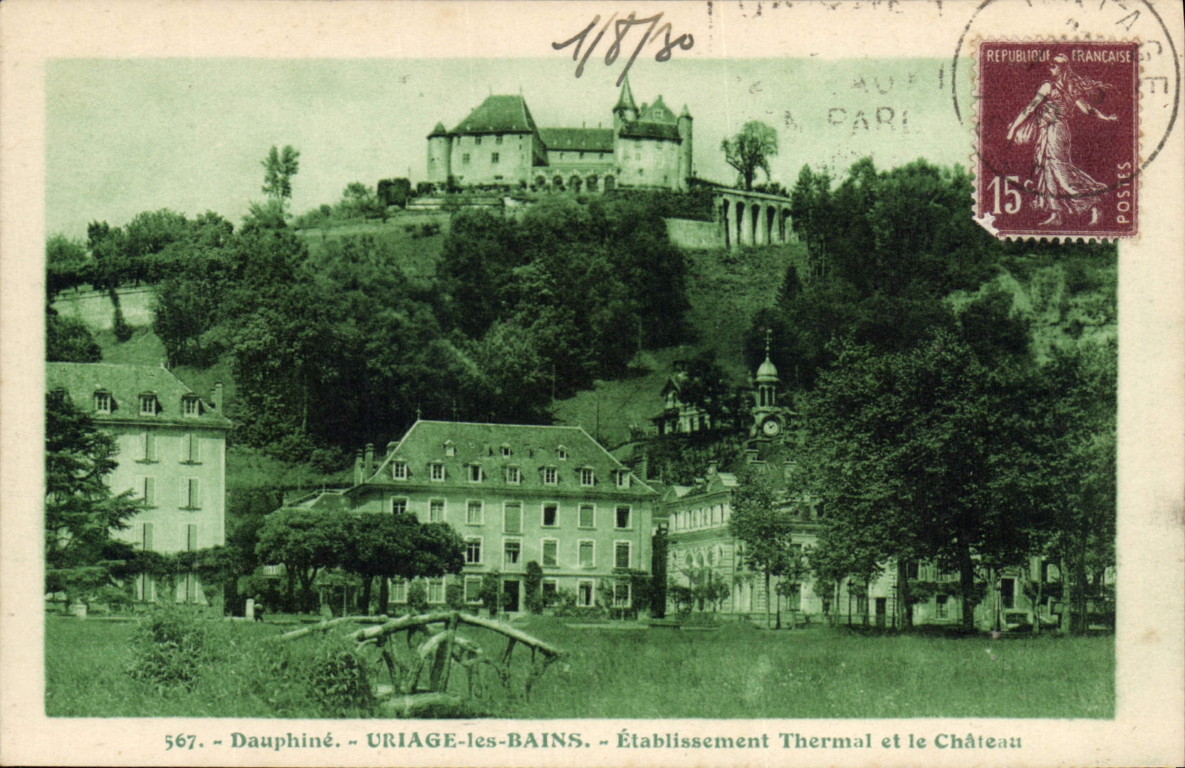 CPA Dauphine Uriage les Bains Etablissement Thermal et le Chateau 