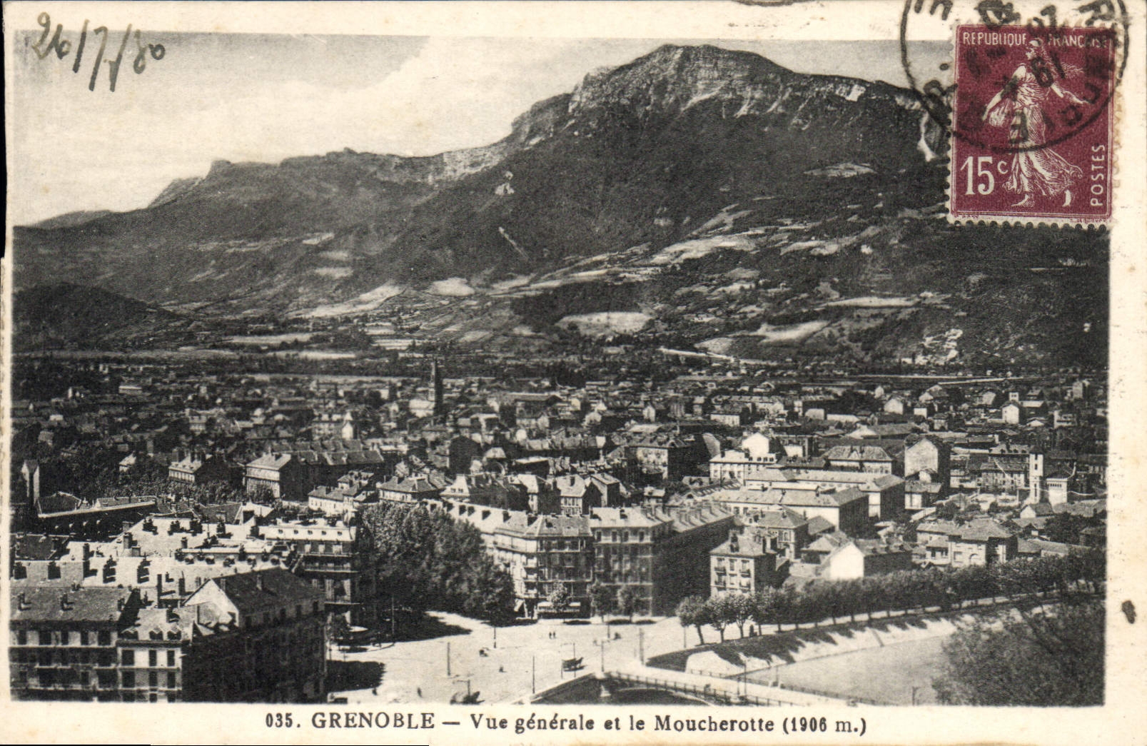 CPA Grenoble Vue generale et le Moucherotte 