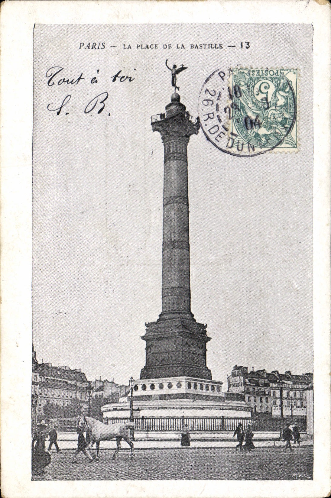 CPA Paris La Place de la Bastille 