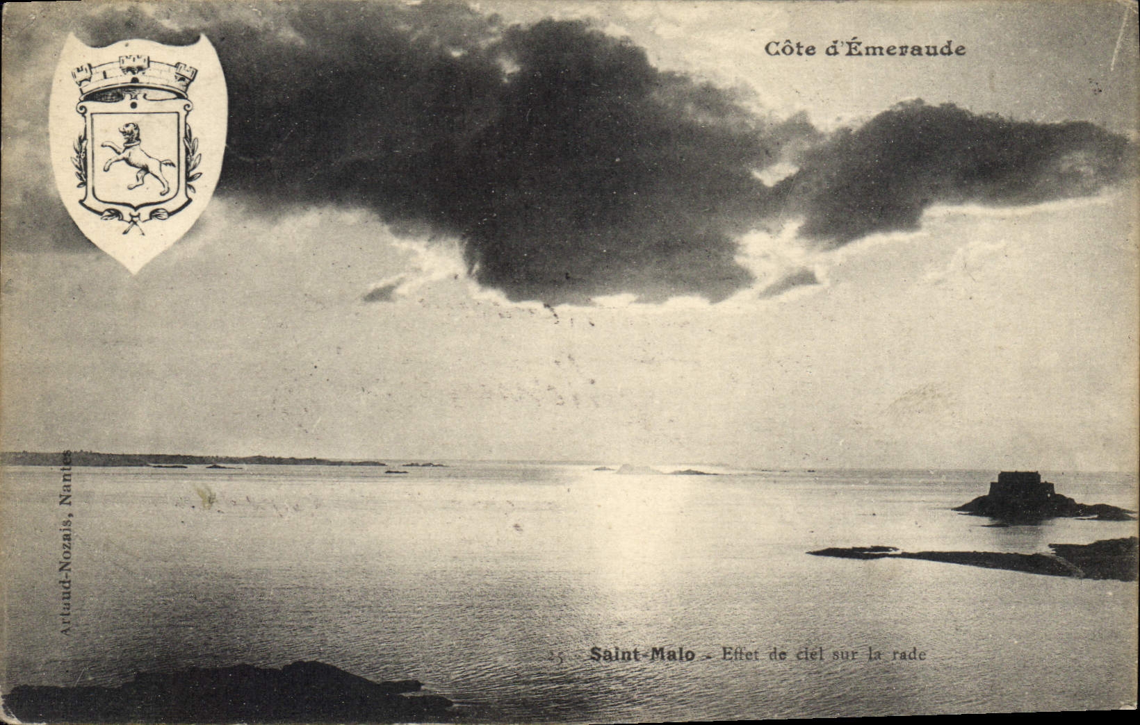 CPA Cote d'Emeraude Saint Malo Effet de clet sur la rade