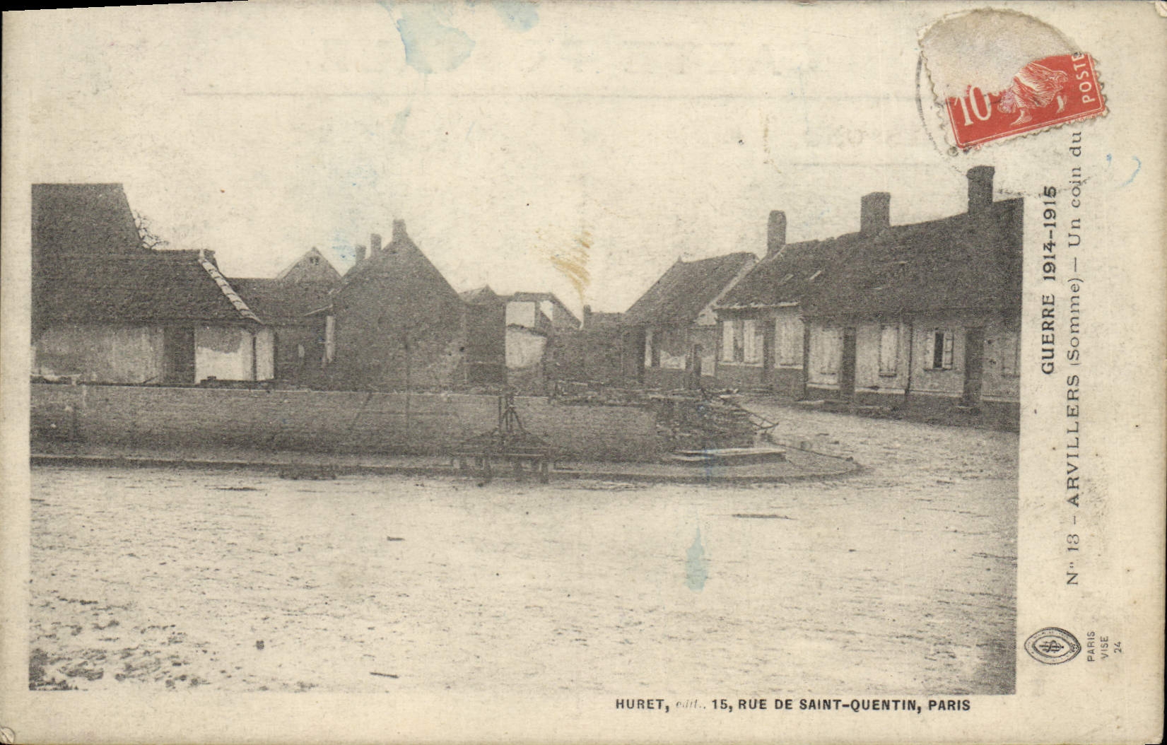 CPA Guerre 1914 1915 Ervillers Somme Un coin 