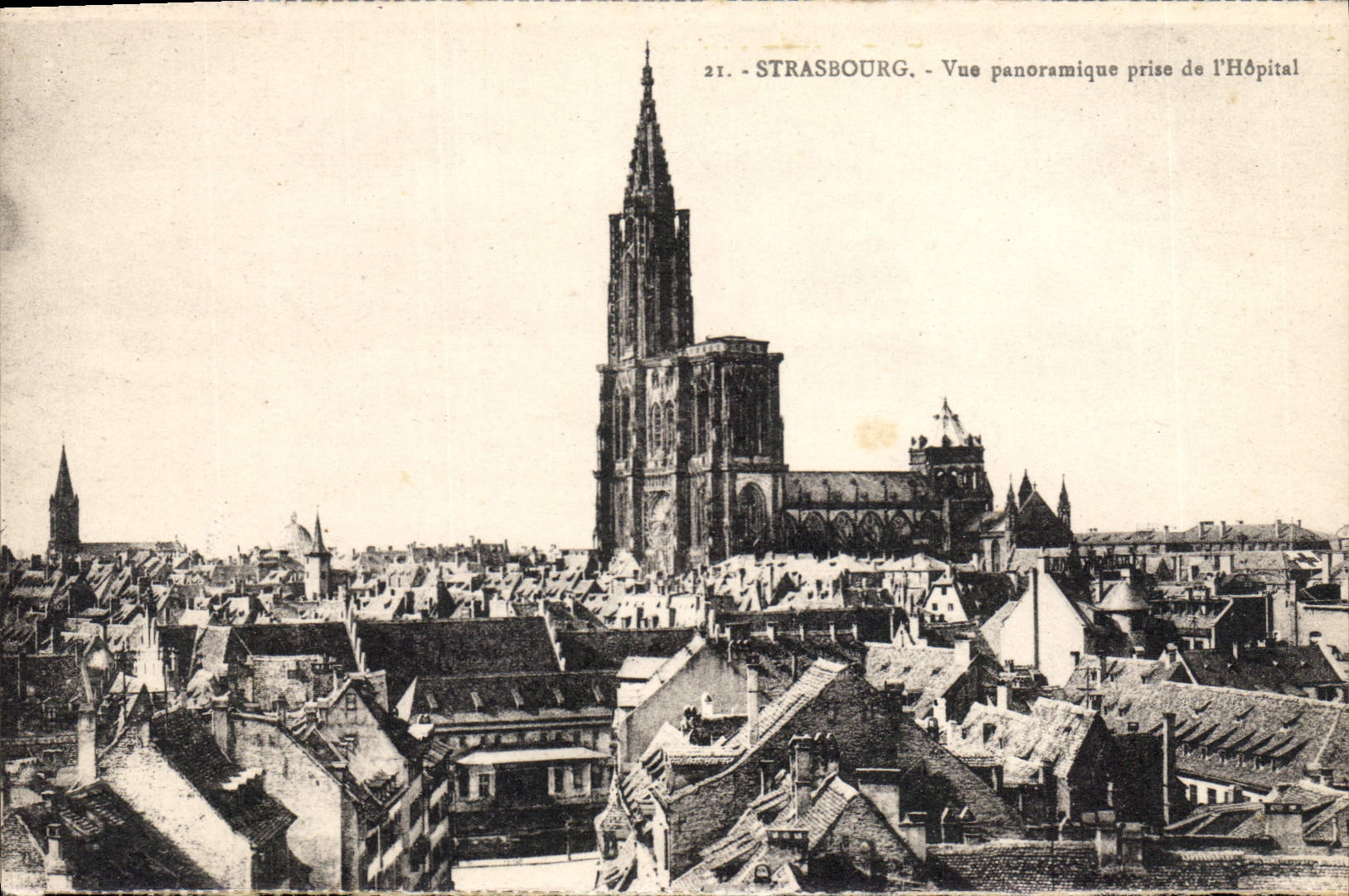 CPA Strasbourg Vue panoramique prise de l'Hopital