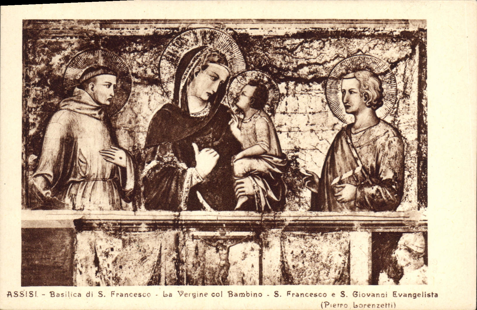 CPA Assisi Basilica di S Francesco La Vergine col Bambino