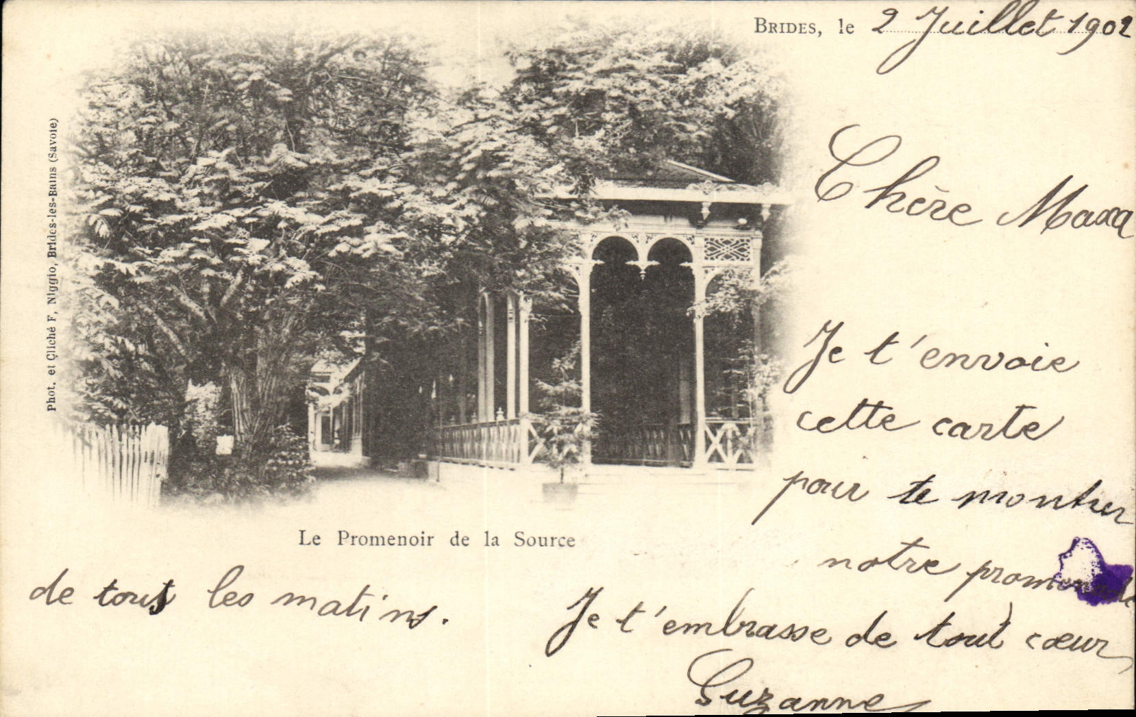 CPA Brides Le Promenoir de la Source
