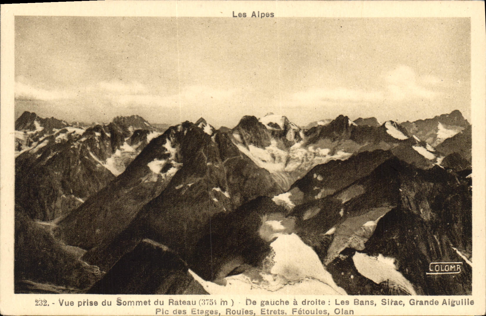 CPA Les Alpes Vue prise du Sommet du Rateau 