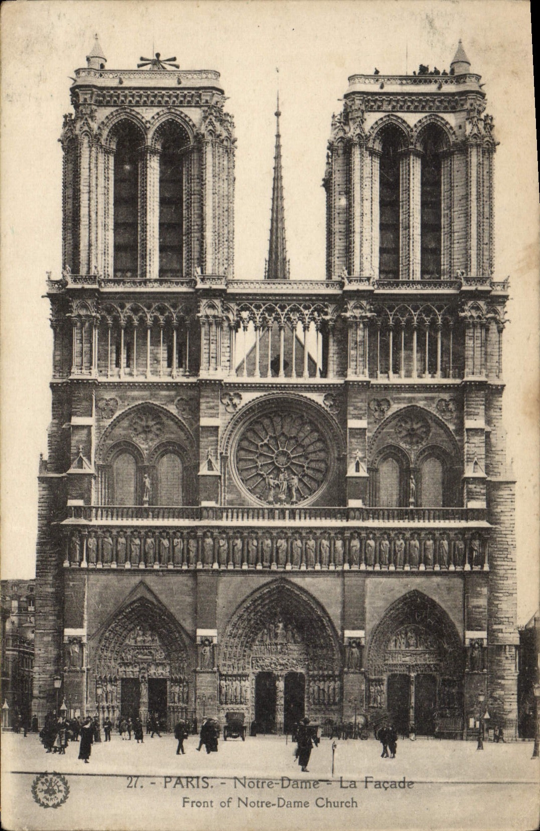 CPA Paris Notre Dame La Facade 