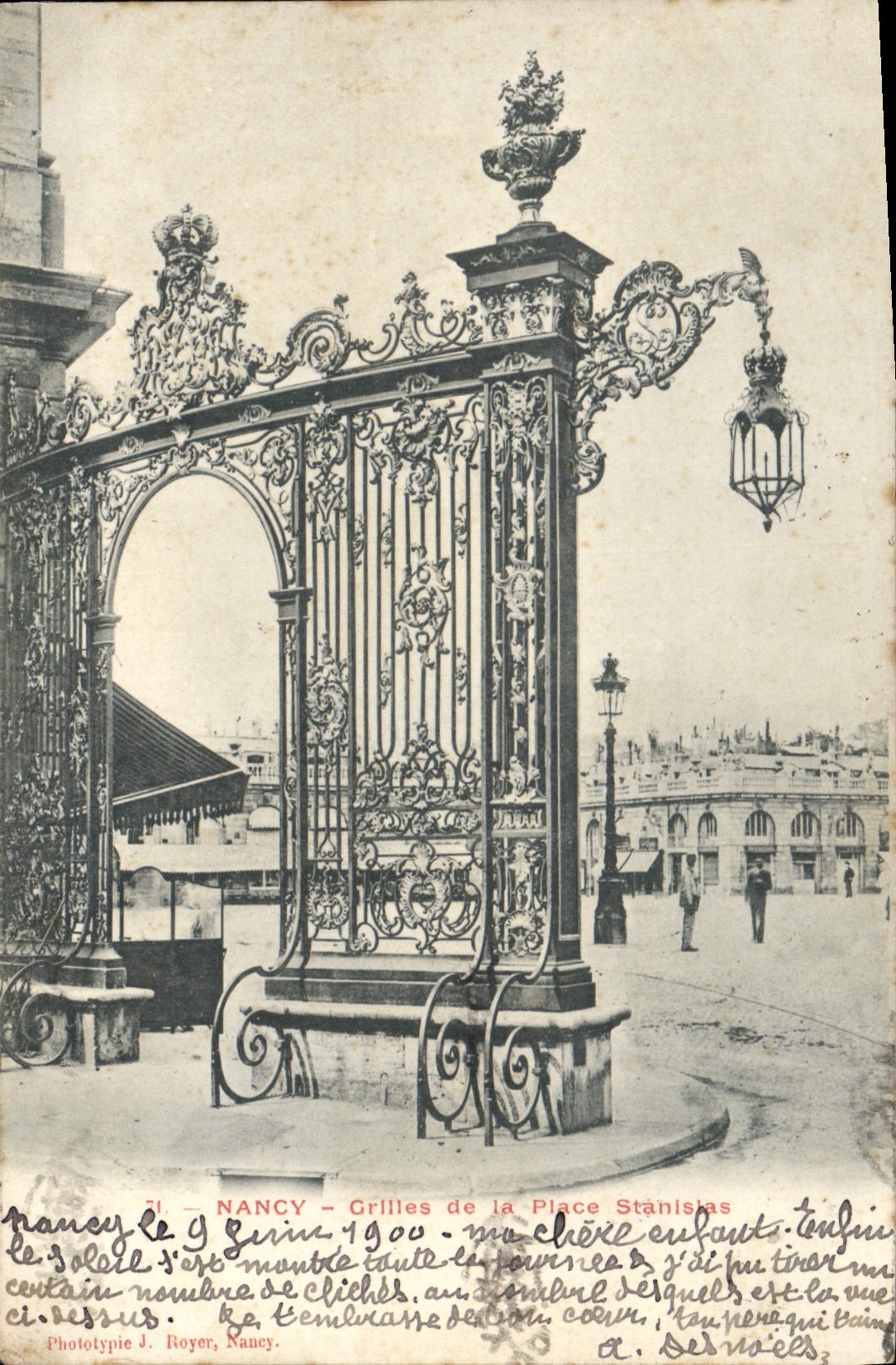 CPA Nancy Crilles de la Place Stanislas Carte 1900