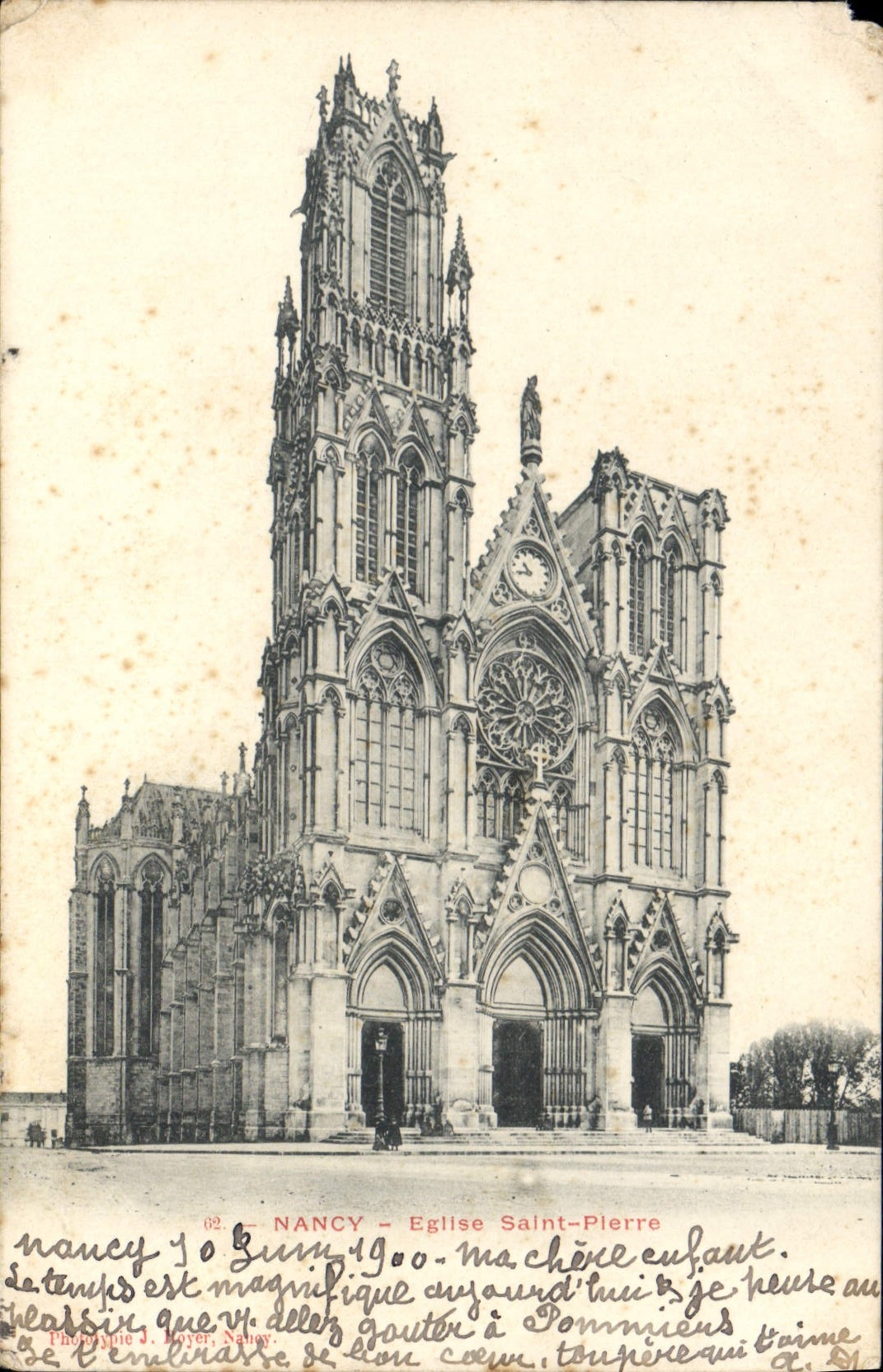 CPA Nancy Eglise Saint Pierre Carte 1900