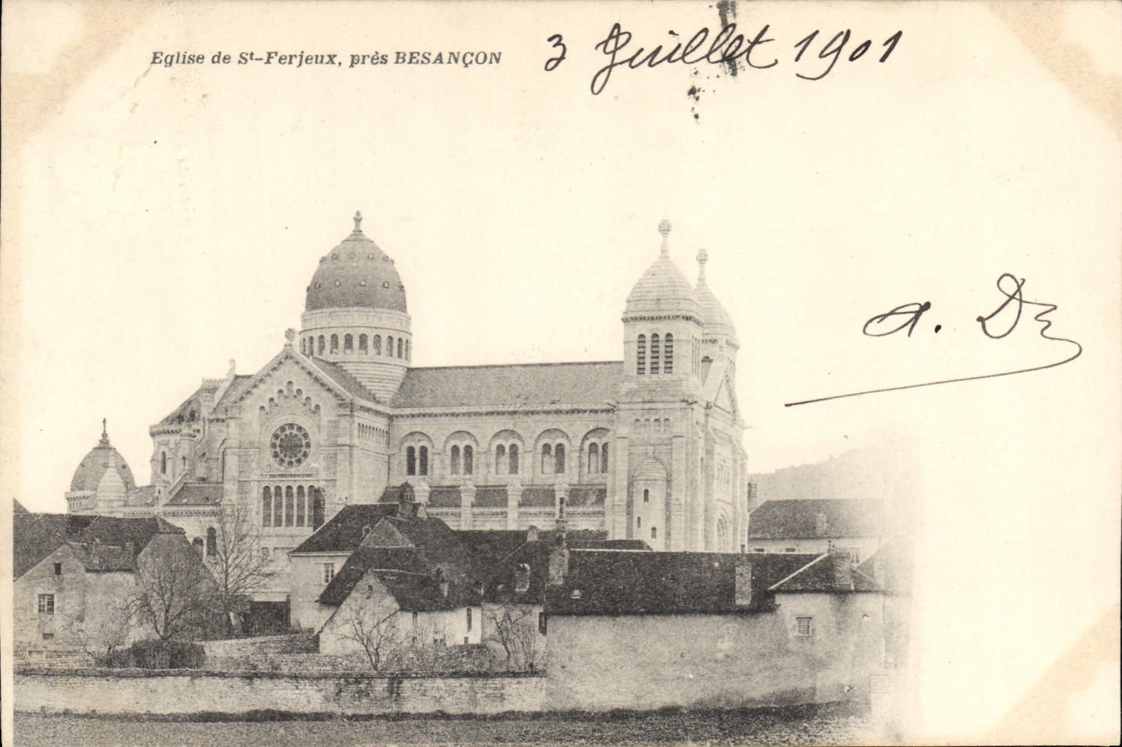 CPA Eglise de St Ferjeux pres Besancon 