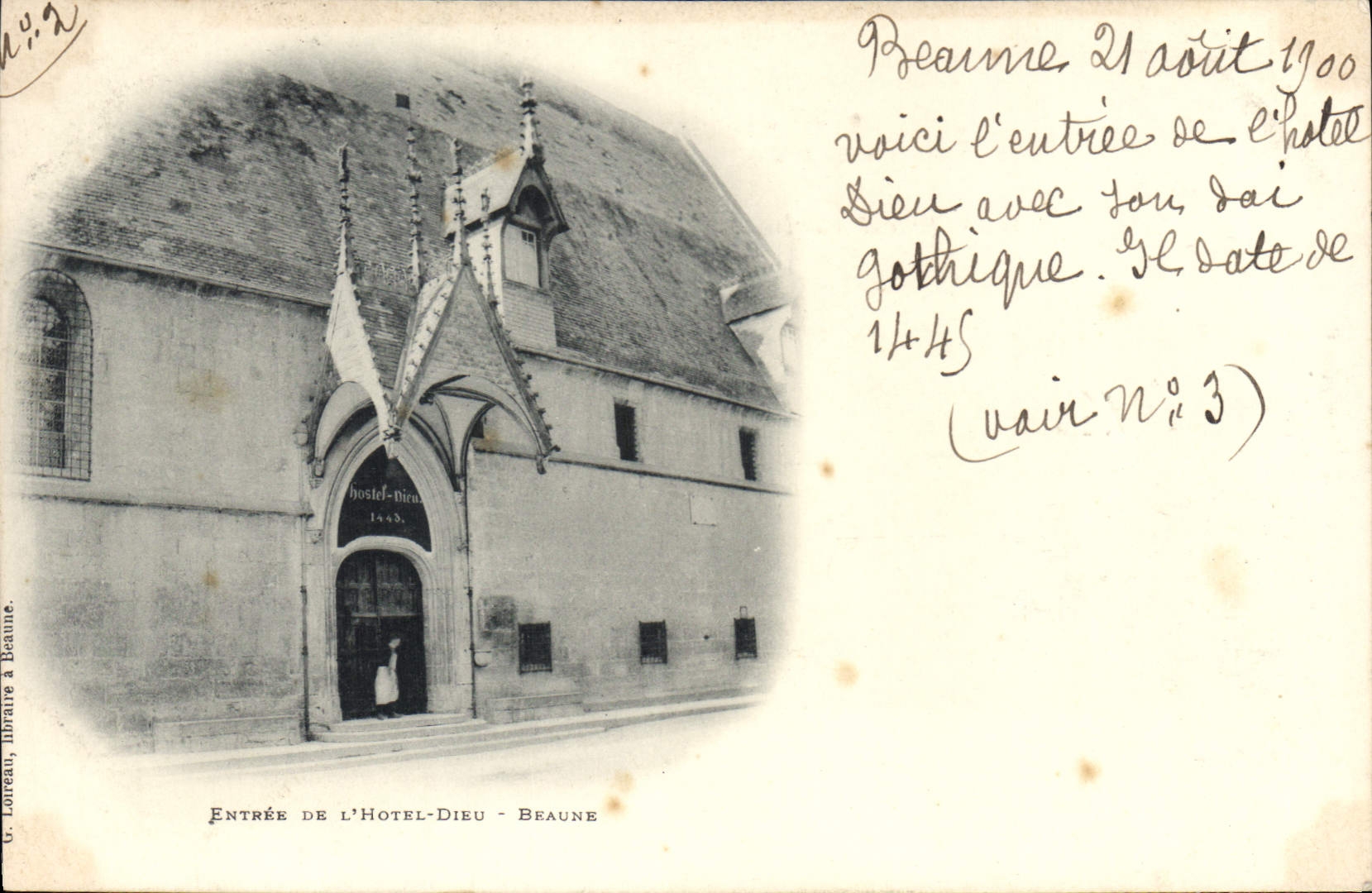 CPA Entree de l'Hotel Dieu Beaune 