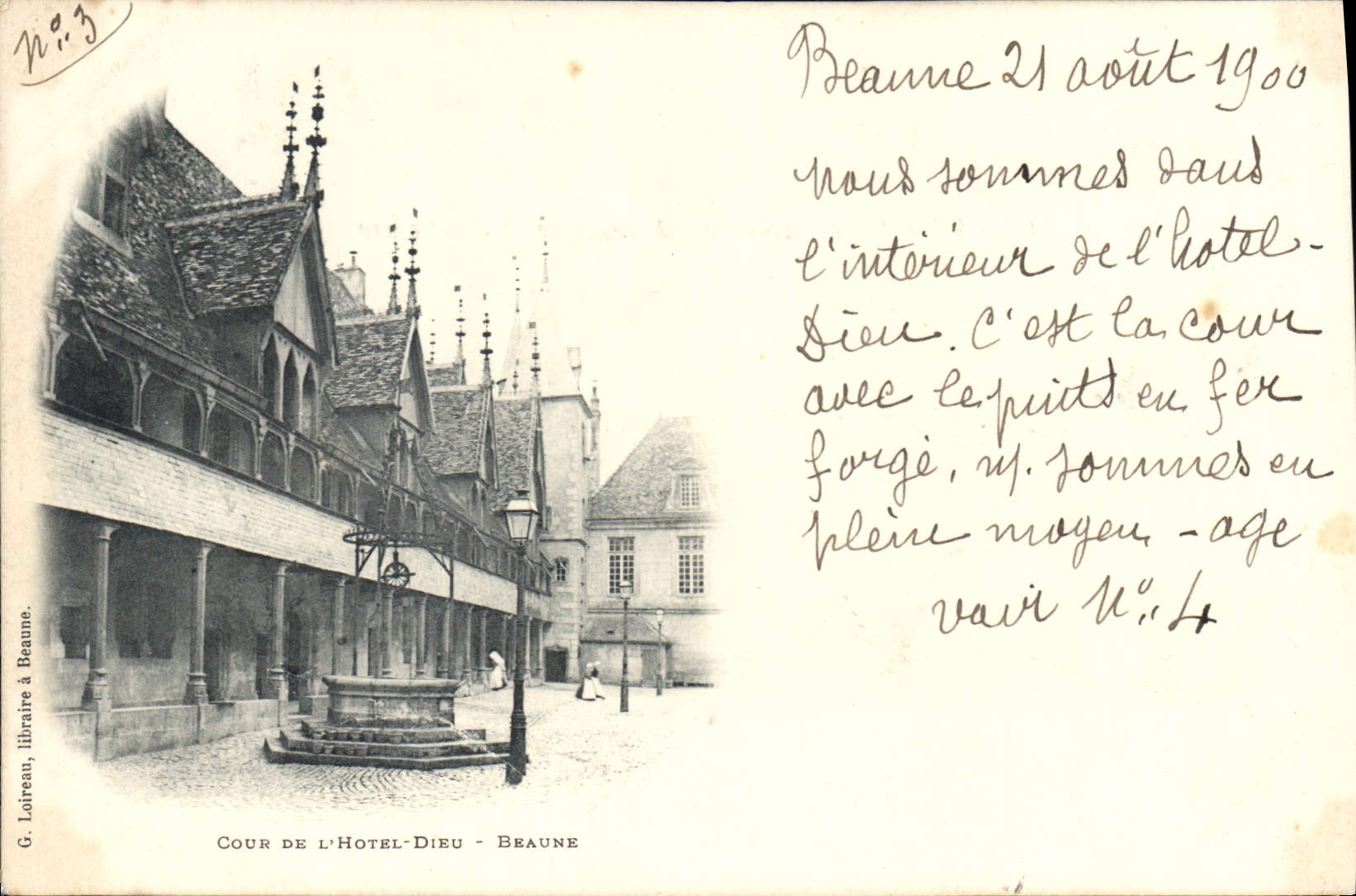 CPA Cour de l'Hotel Dieu Beaune 