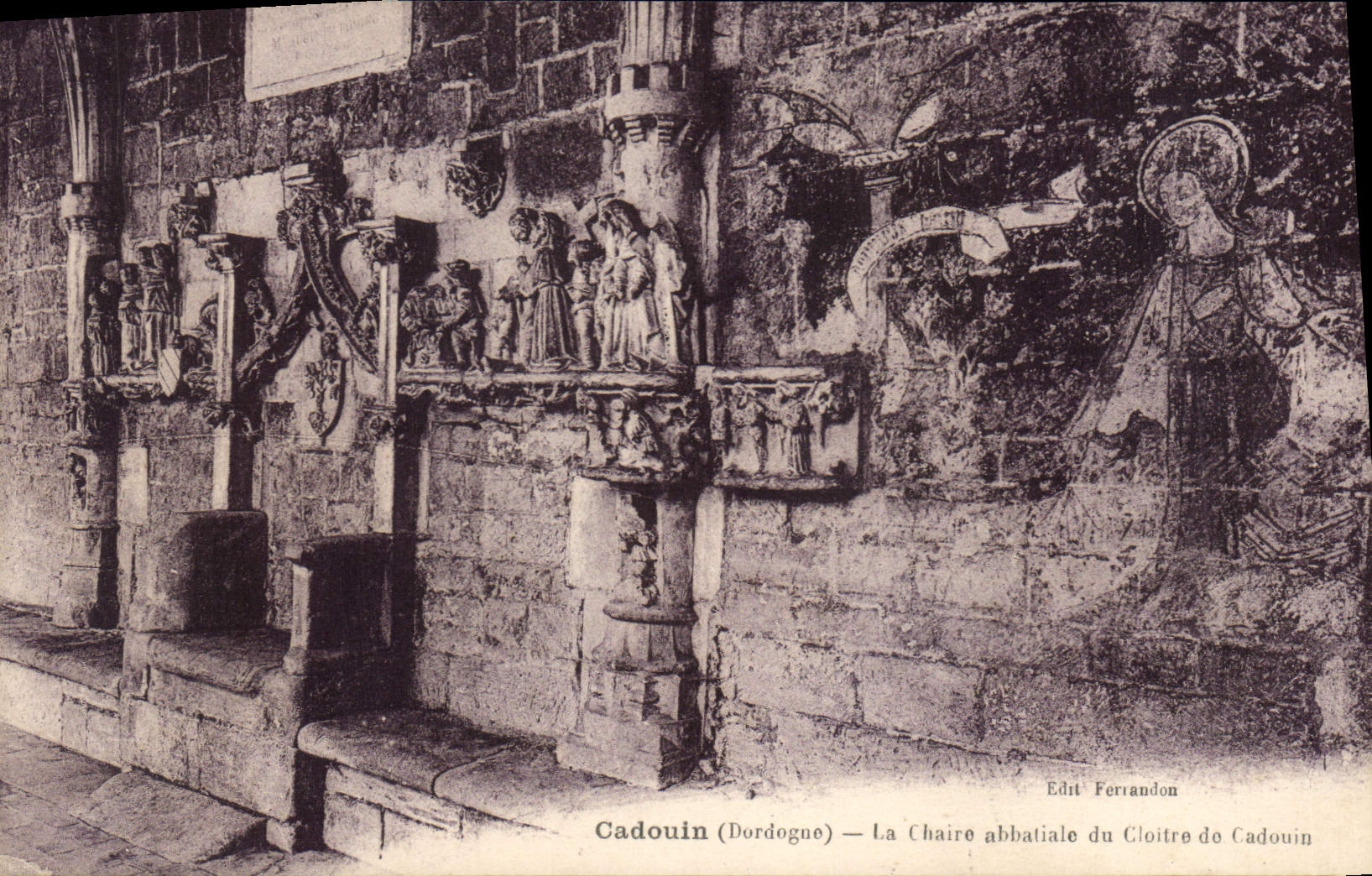 CPA Cadouin Dordogne La Chaire abbatiale du Cloitre de Cadouin