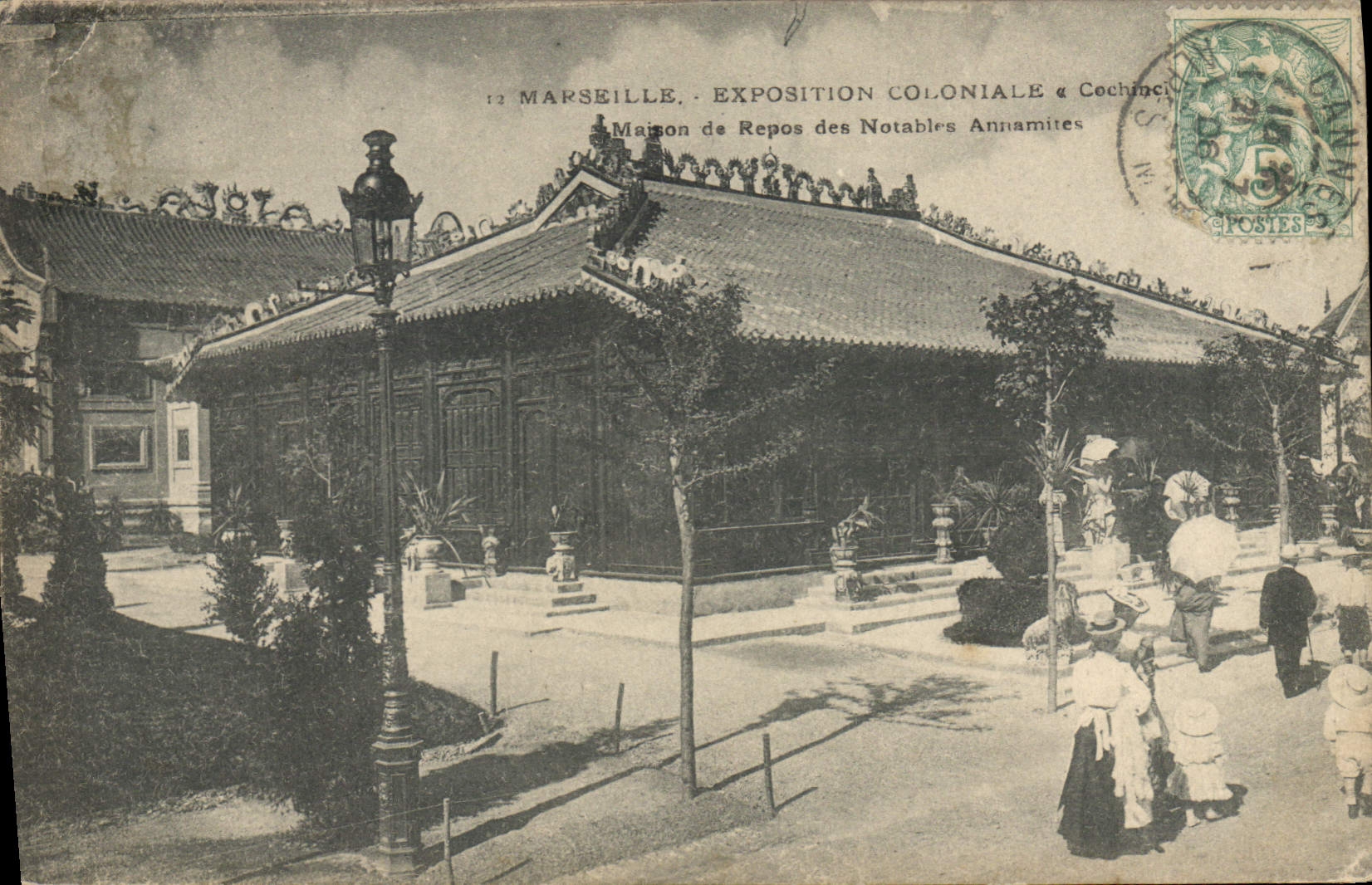 CPA Marseille Exposition Coloniale Maison de Repos des Notables Annamites