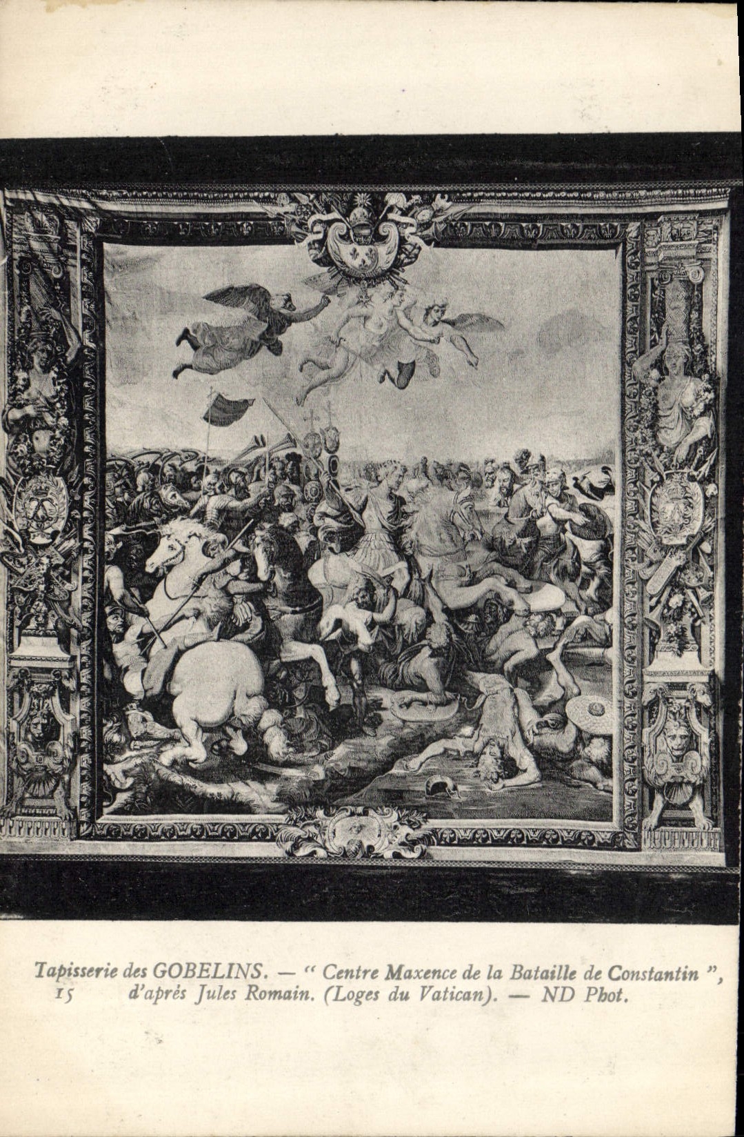 CPA Tapisserie des Gobelins Centre Maxence de la Bataille de Constantin d'apres Jules Romain