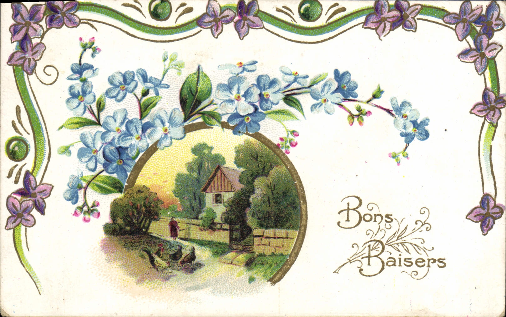 CPA Bons Baisers Fleurs