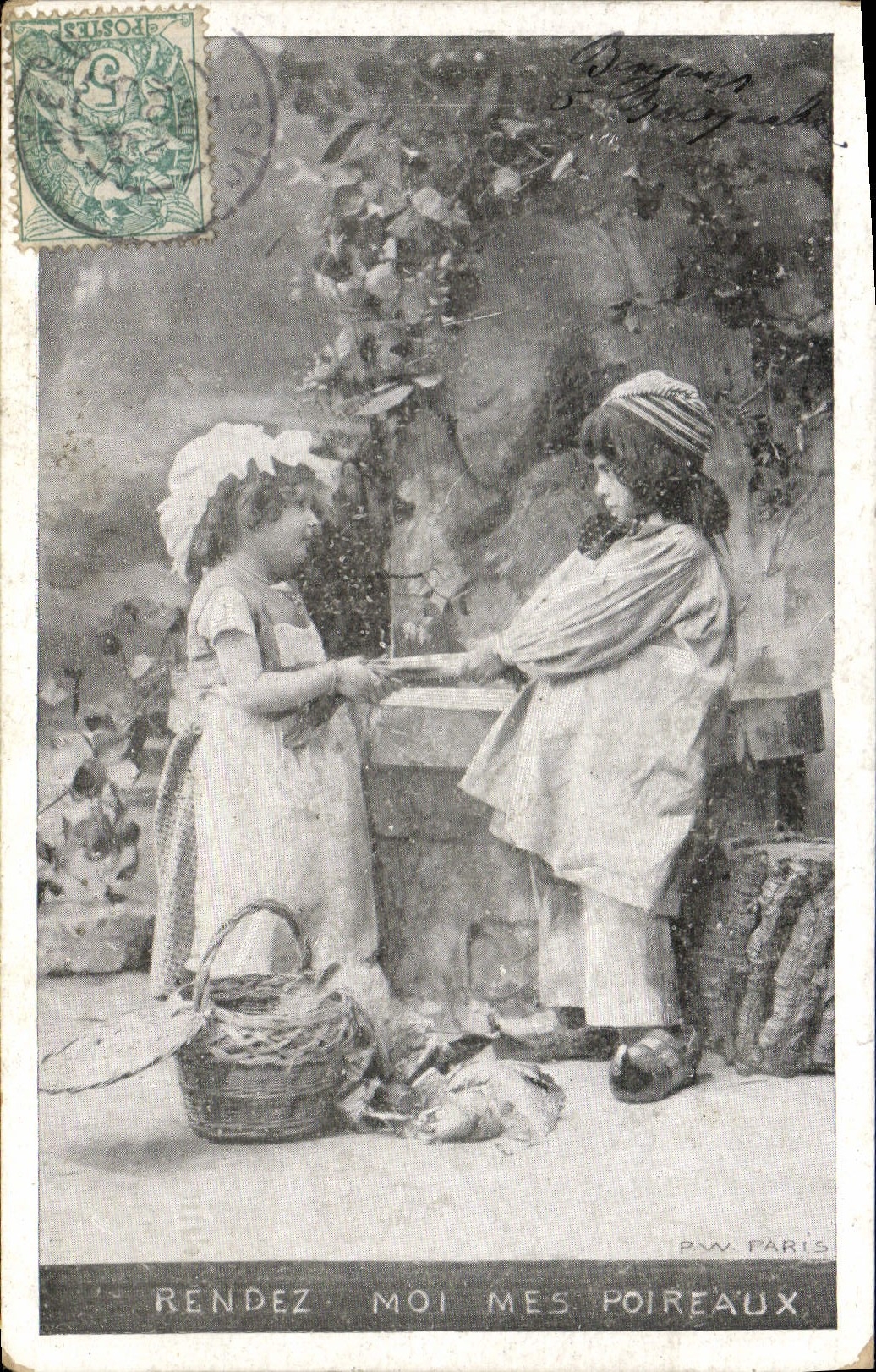 CPA Rendez Moi Mes Poireaux Enfants