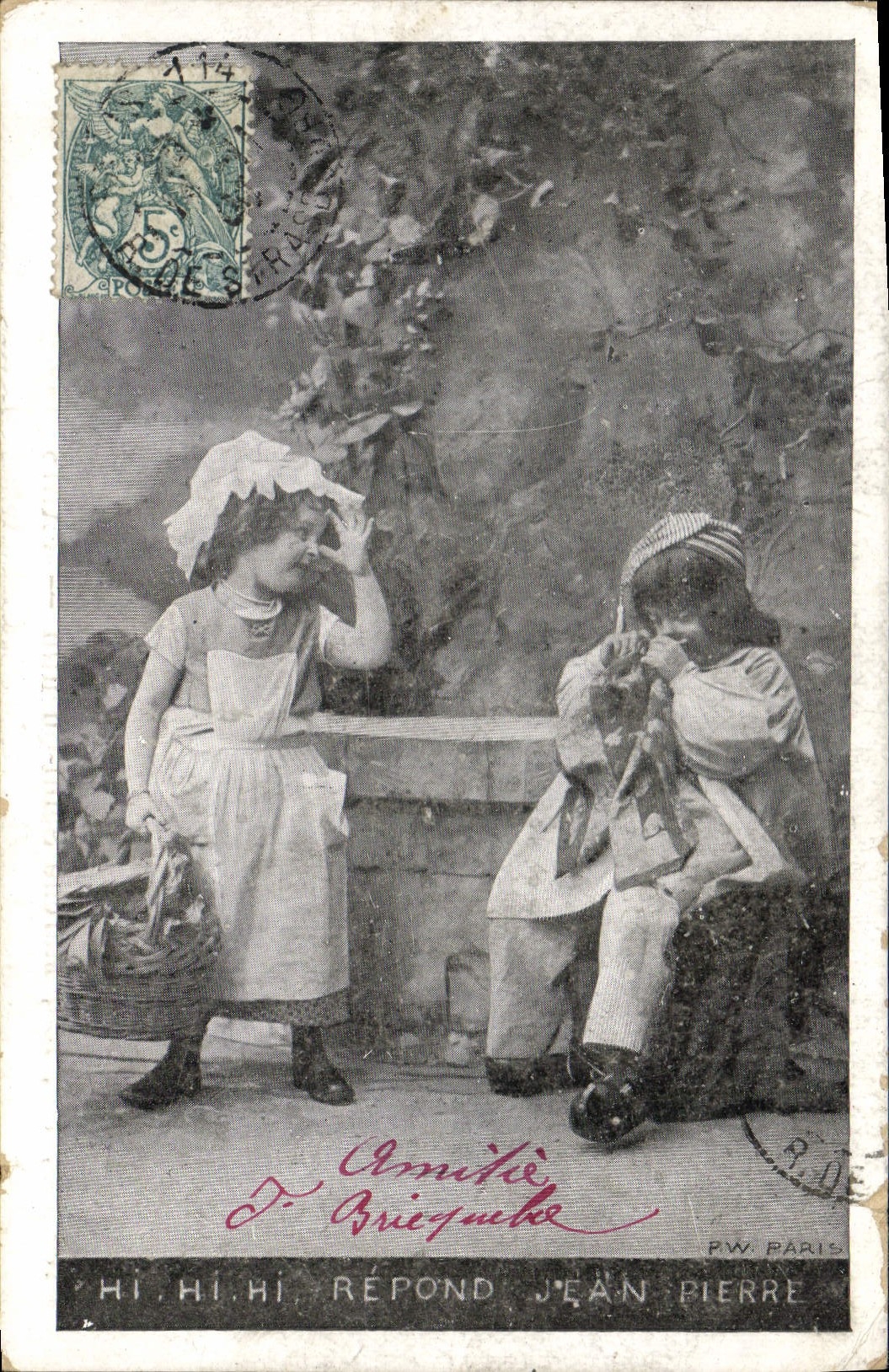 CPA Hi Hi Hi Repond Jean Pierre Enfants