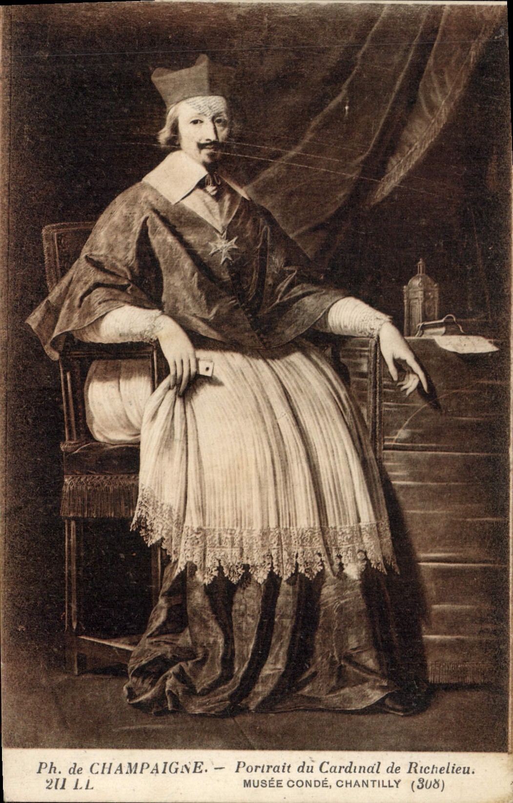 CPA Ph de Champaigne Portrail du Cardinal de Richelieu Musee Conde Chantilly 