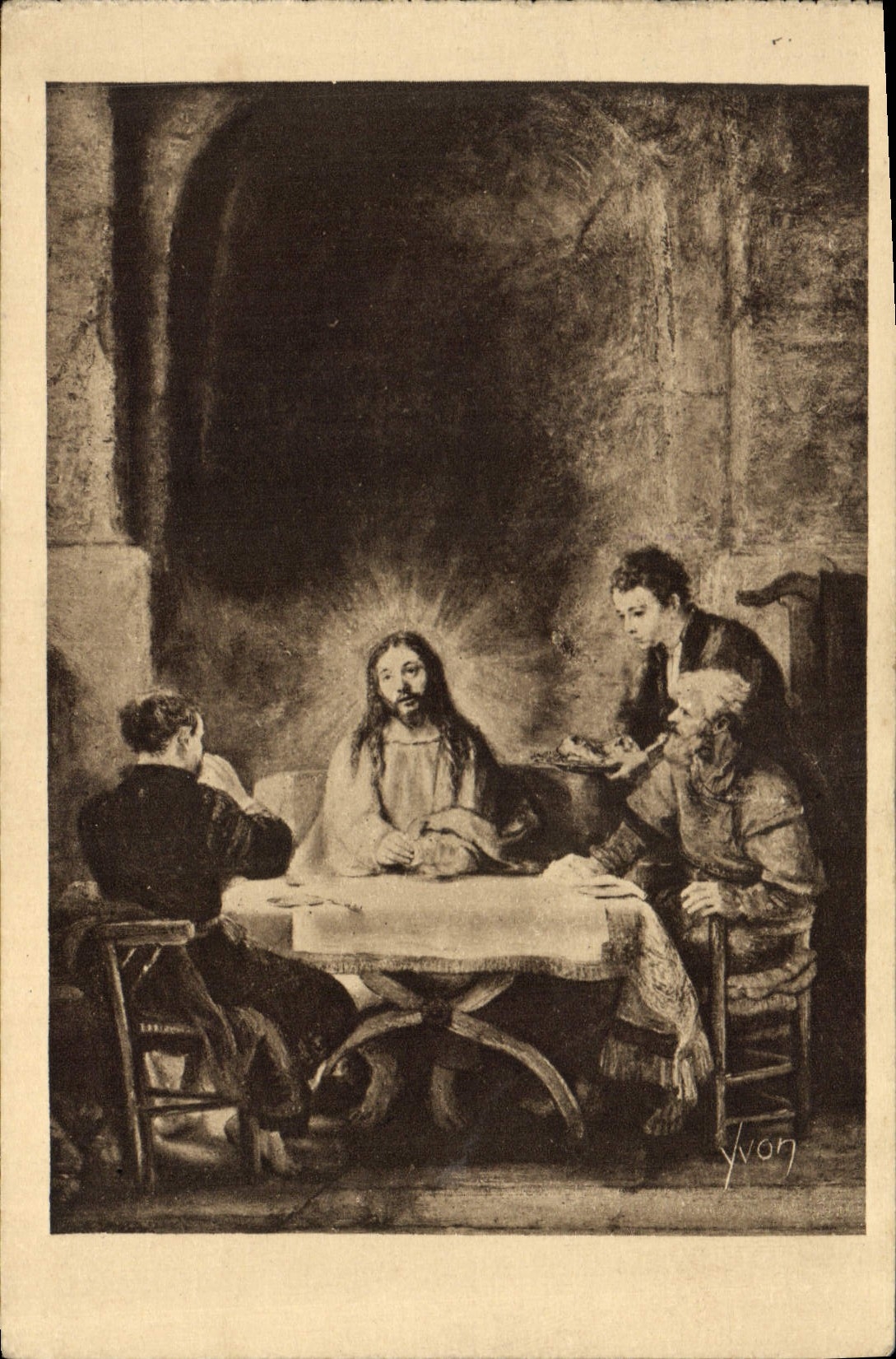 CPA Musee du Louvre Les Pelerins d'Emmaus 