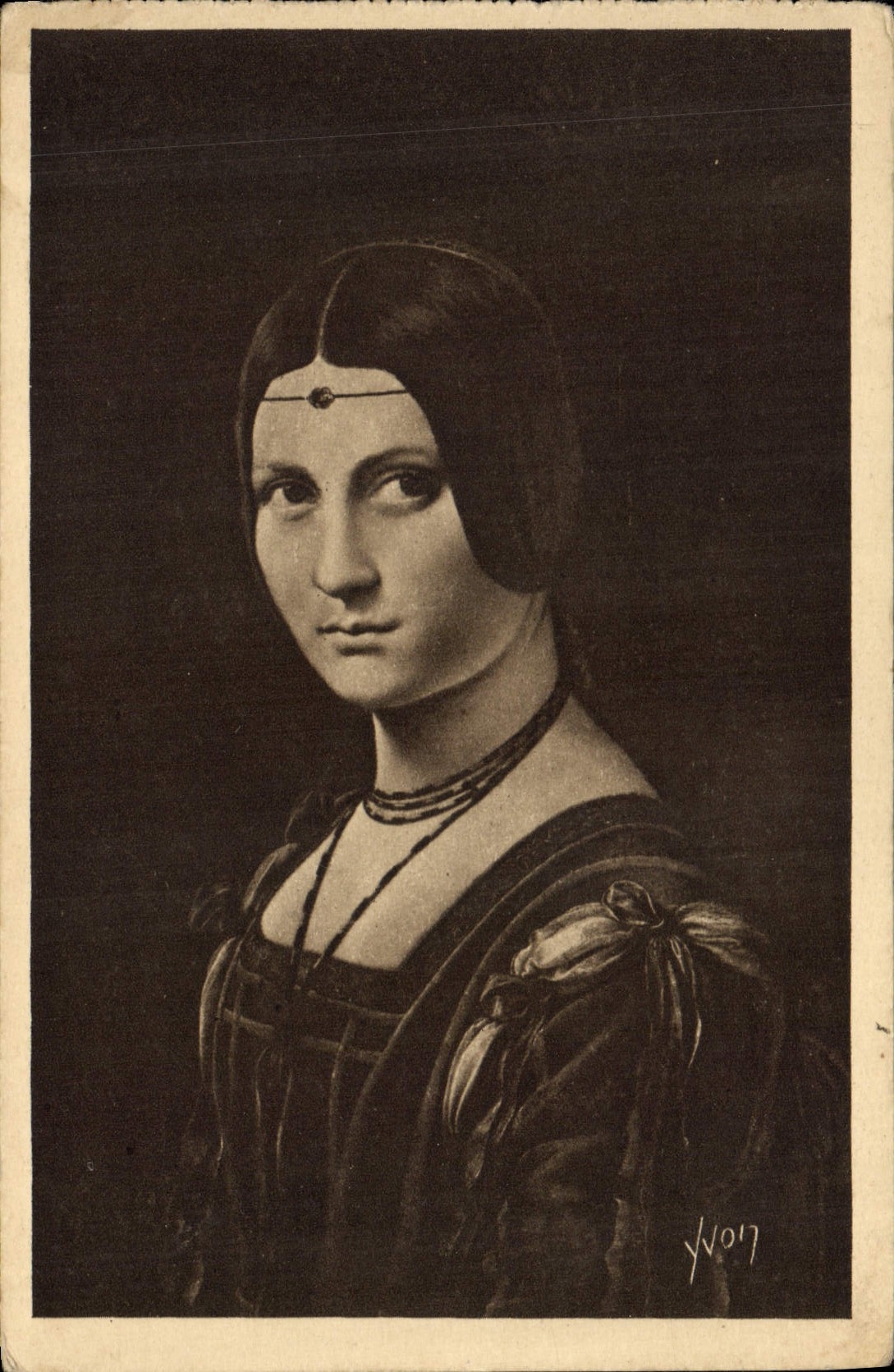 CPA Musee du Louvre Leonard da Vinci La Belle Ferronniere 