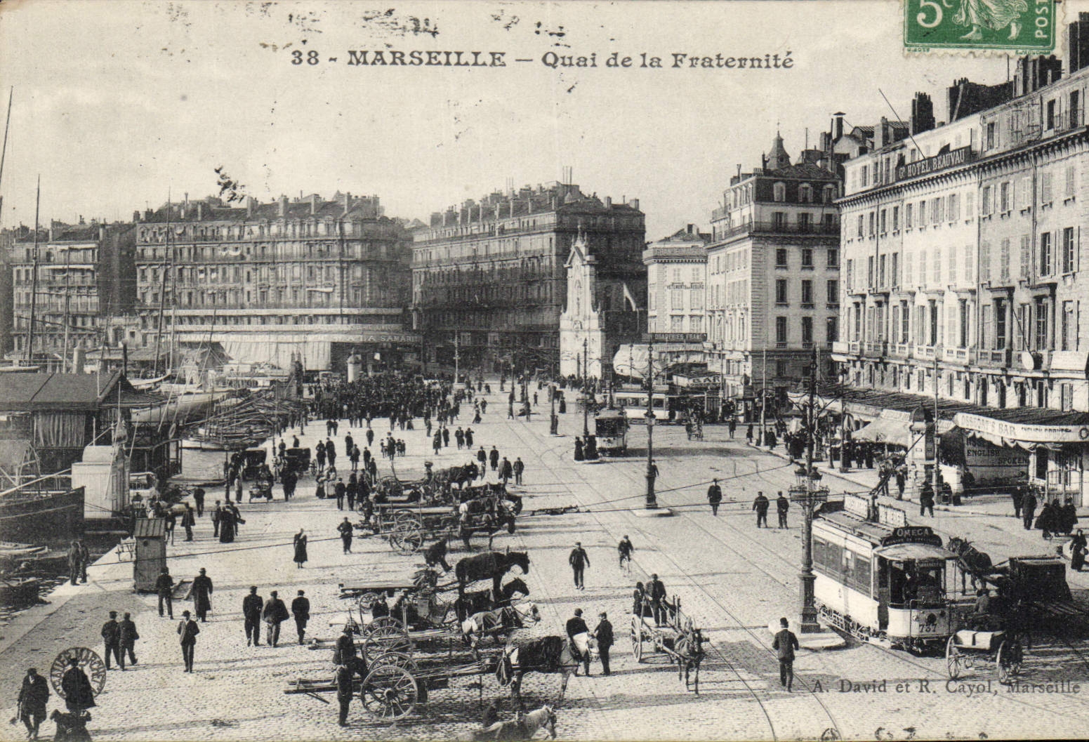 CPA Marseille Quai de la Fraternite Tramway