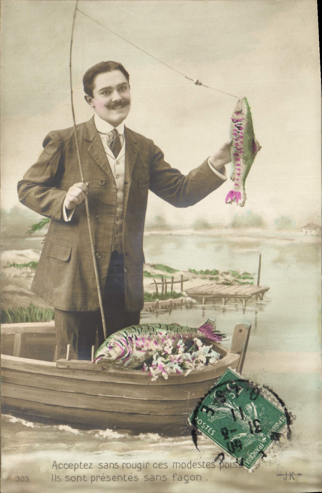 CPA Acceptez sans rougir ces modestes Homme Poisson