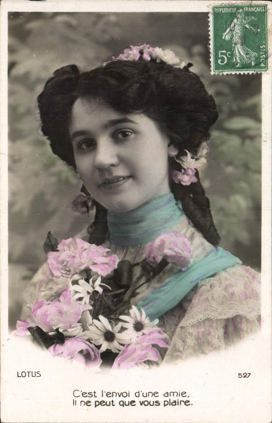 CPA Cest l'envoi d'une amie li ne peut que vous plaire Femme