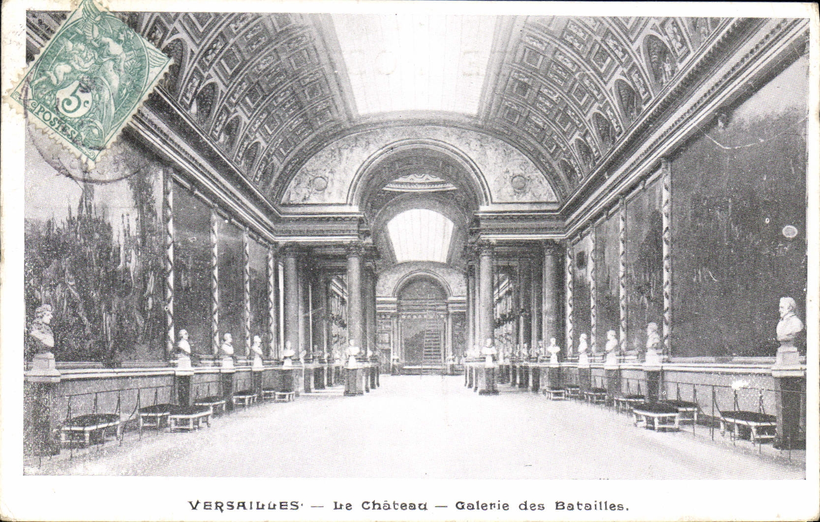 CPA Versailles Le Chateau Galerie des Batailes 