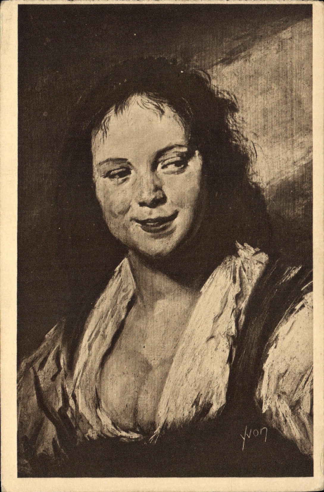 CPA Musee du Louvre Frantz Hals La Bohemienne 