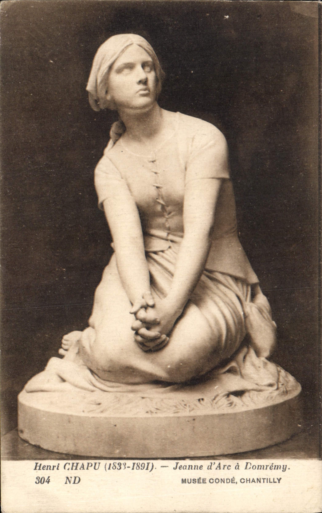 CPA Henri Chapu 1833 1891 Jeanne d'Arc a Domremy Musee Conde Chantilly 