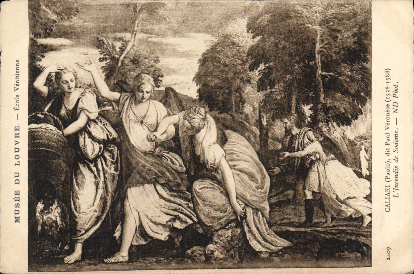 CPA Musee du Louvre Ecole Venitienne Caliari Paolo dit Paul Veronese L'Incendie de Sodome 