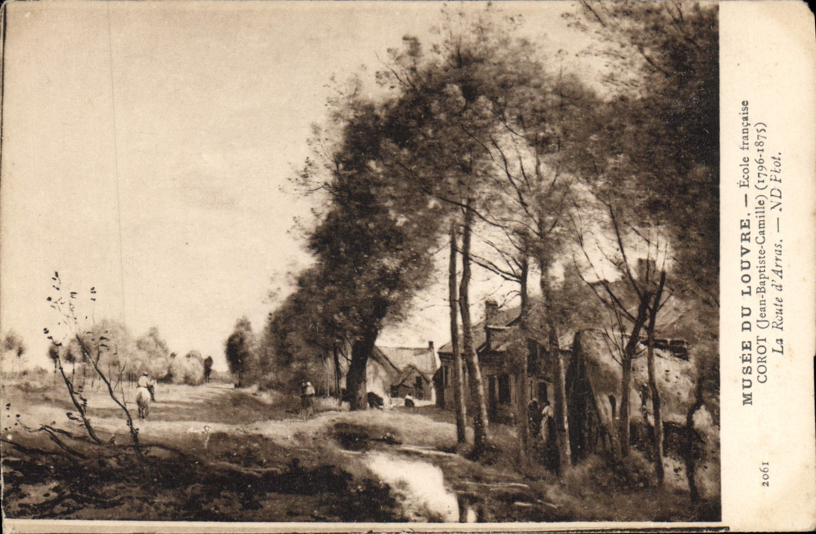 CPA Musee du Louvre Ecole Francaise Corot Jean Baptiste Camille La Route d'Arras 