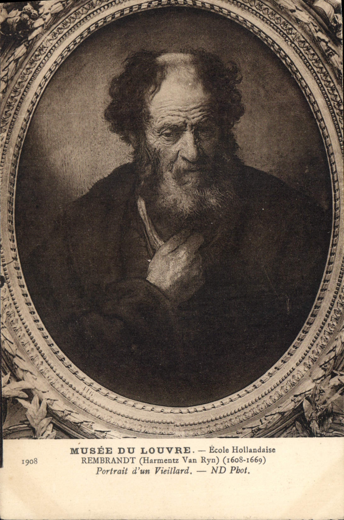 CPA Musee du Louvre Ecole Hollandaise Rembrandt Harmentz Van Ryn Portrait d'un Vieillard 