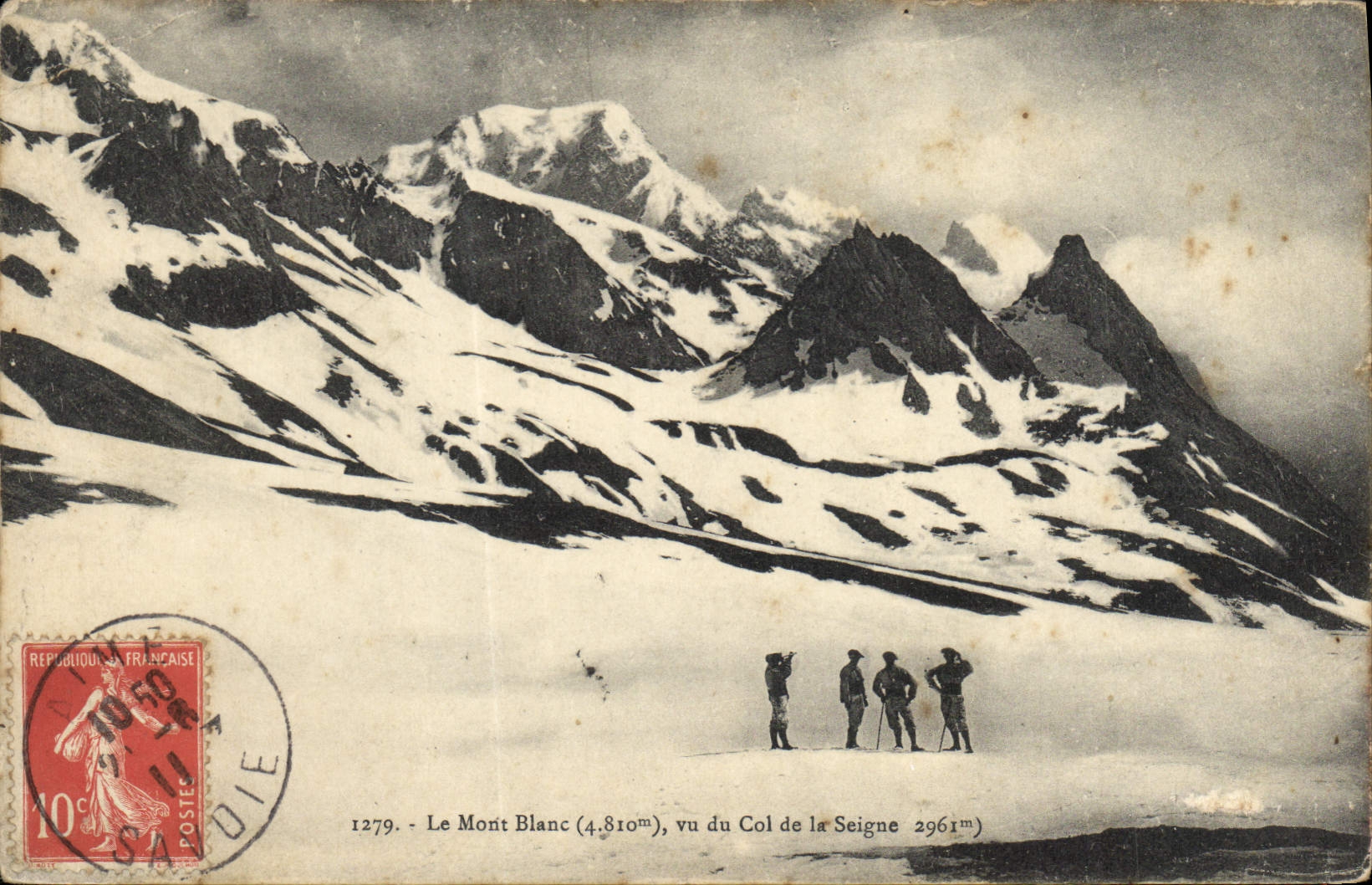 CPA Le Mont Blanc vu du Col de la Seigne