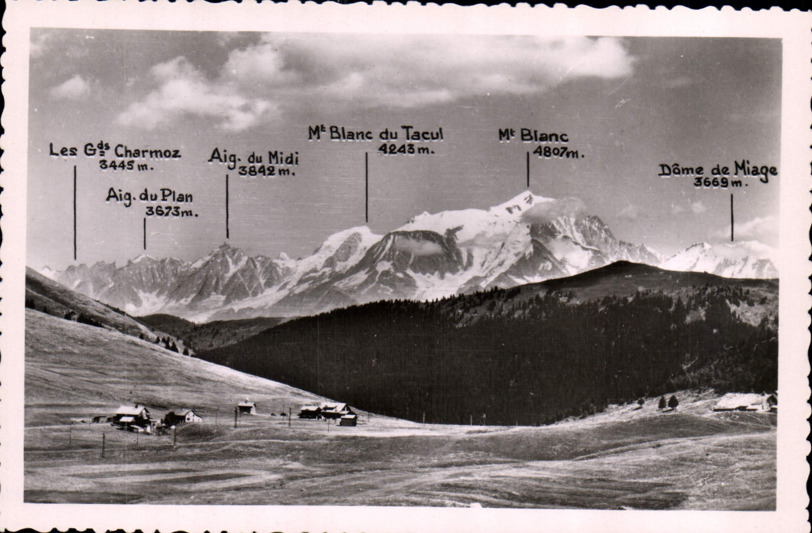 CPA Col des Aravis et la Chaine du Mont Blanc