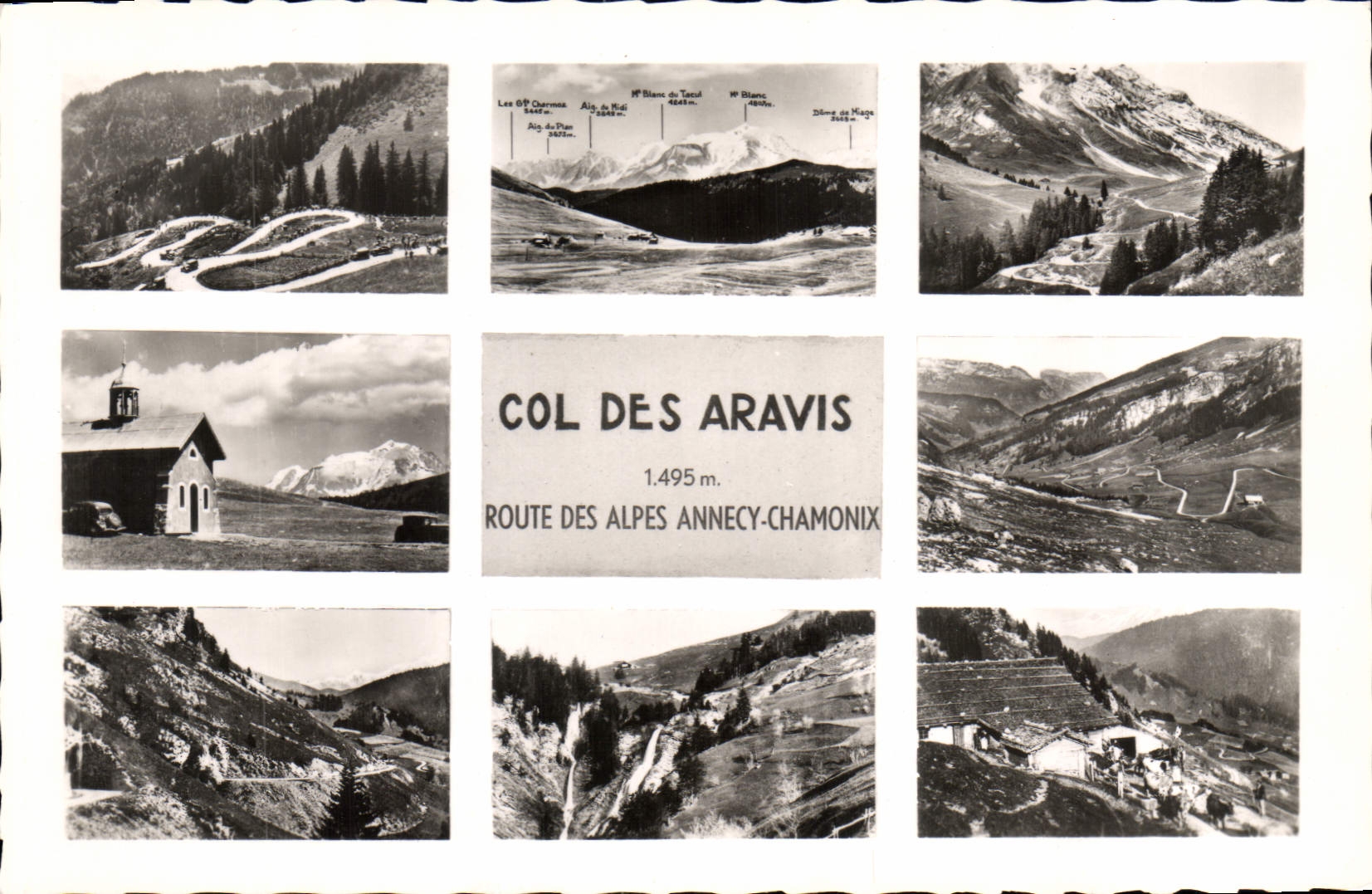 CPA Col des Aravis Route des Alpes Annecy Chamonix 